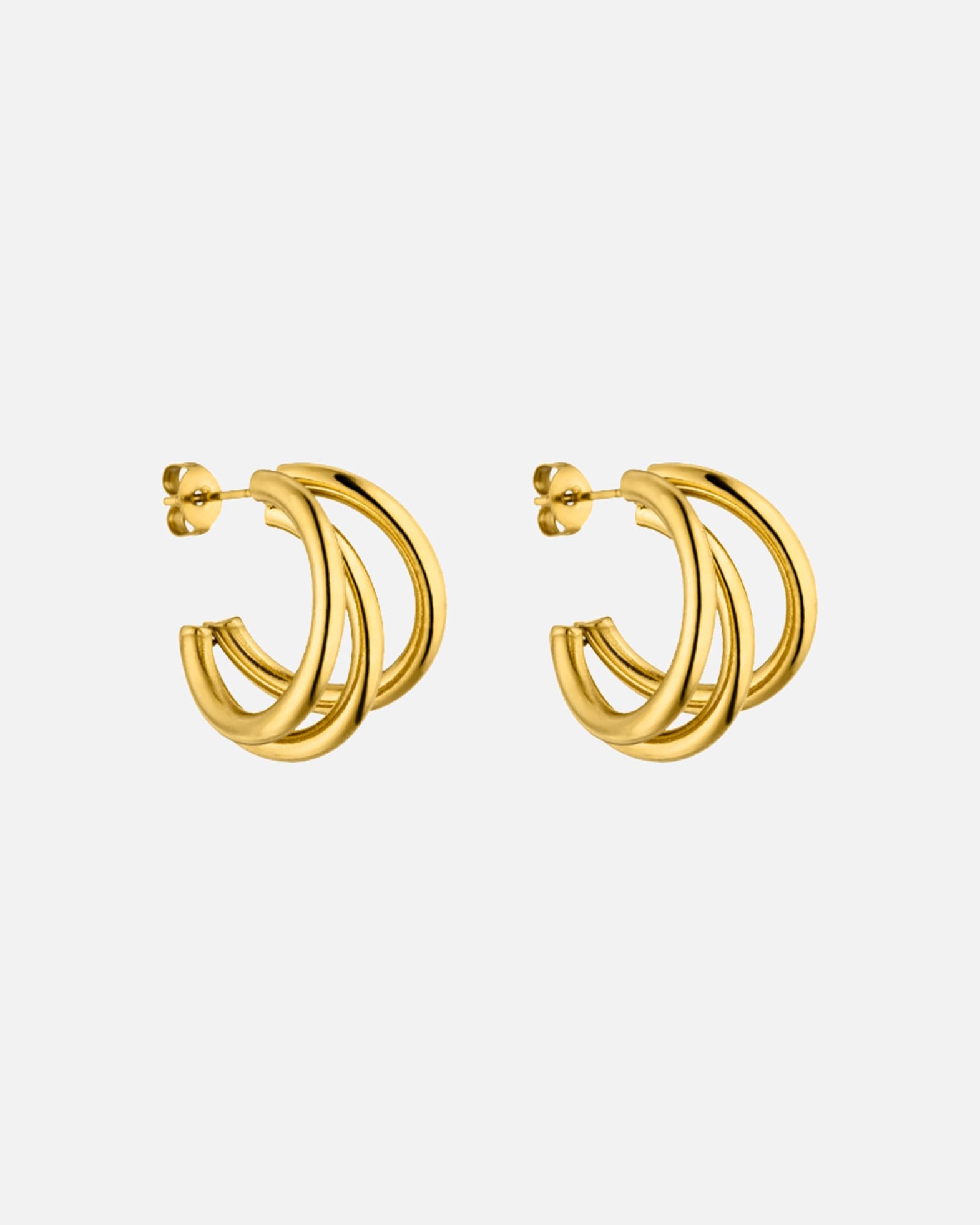 Boucles d'oreilles pour Femme Purelei Eono Boucles d'oreilles créoles 100% acier inoxydable Or
