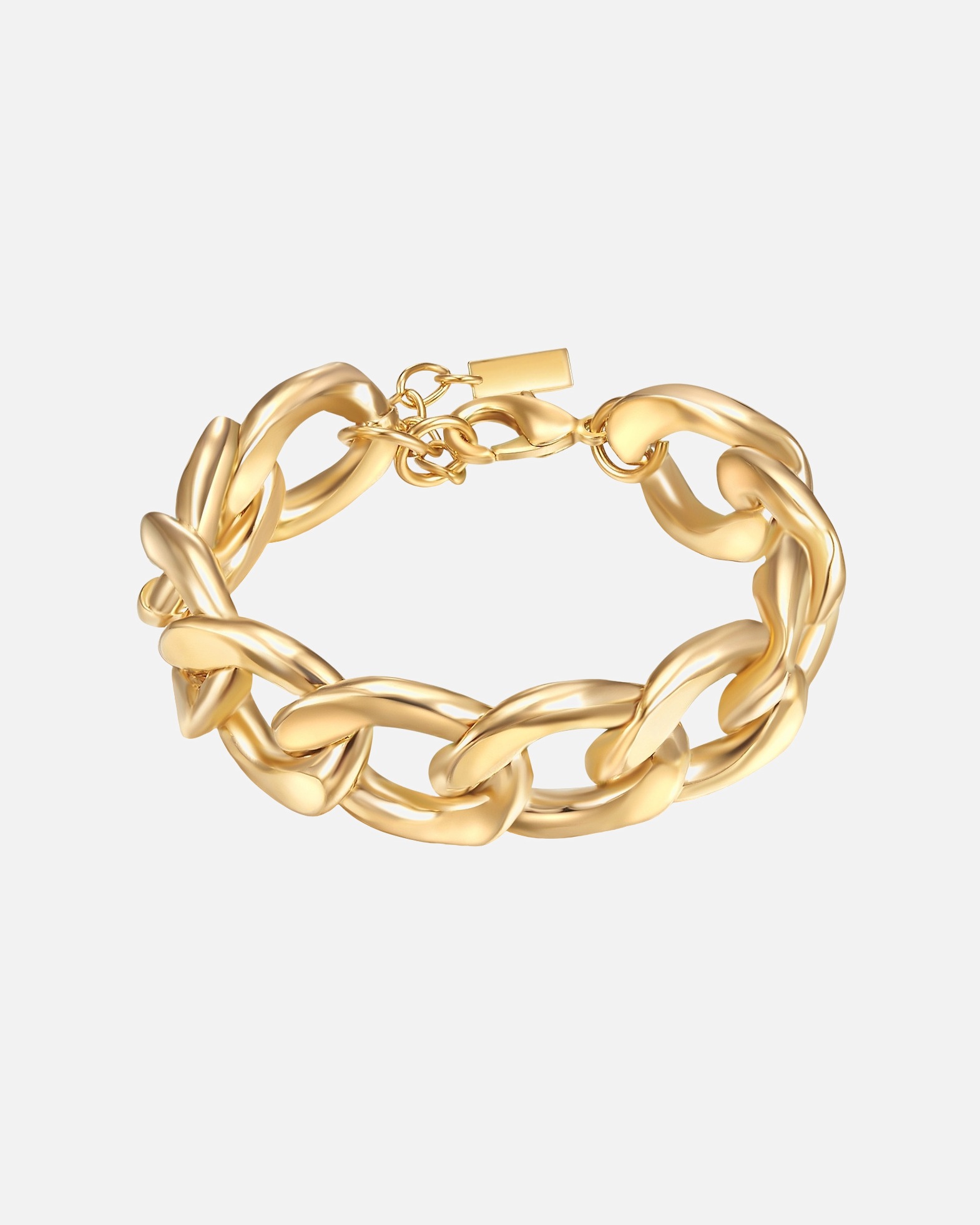 Bracelet pour Femme Lulu & Jane Bracelet en Métal en Or jaune Longueur de base 20,0 cm + rallonge de 2