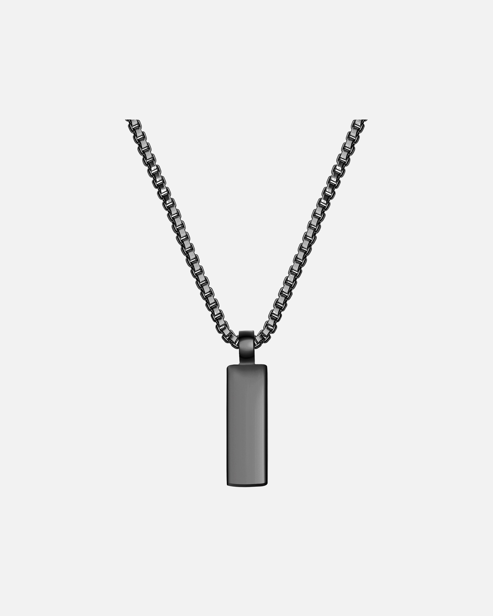 Collier pour Homme True Rebels Chaîne en Acier inoxydable en Noir 55,0 cm