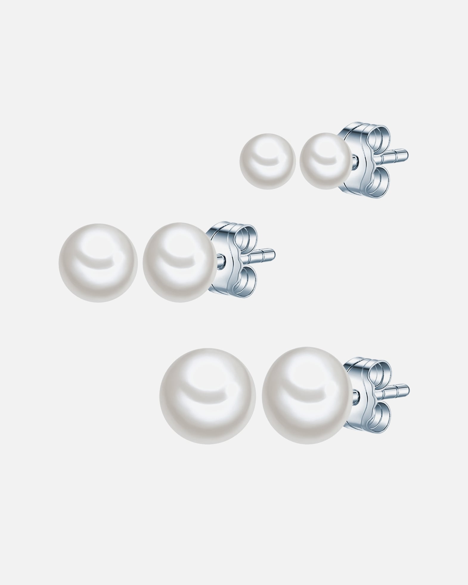 Boucles d'oreilles pour Femme Valero Pearls Puce d'oreille en perle Perle de culture d'eau douce Perle de culture d'eau douce en Multicolore blanche