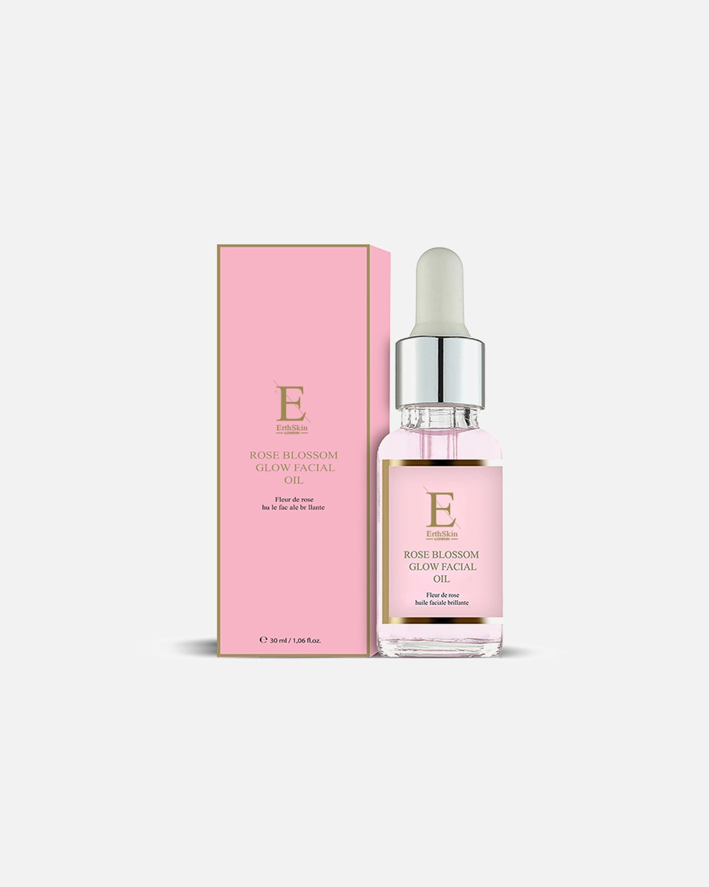 Huile visage pour Femme ErthSkin London Huile pour le visage éclat aux pétales de rose 1 pièce