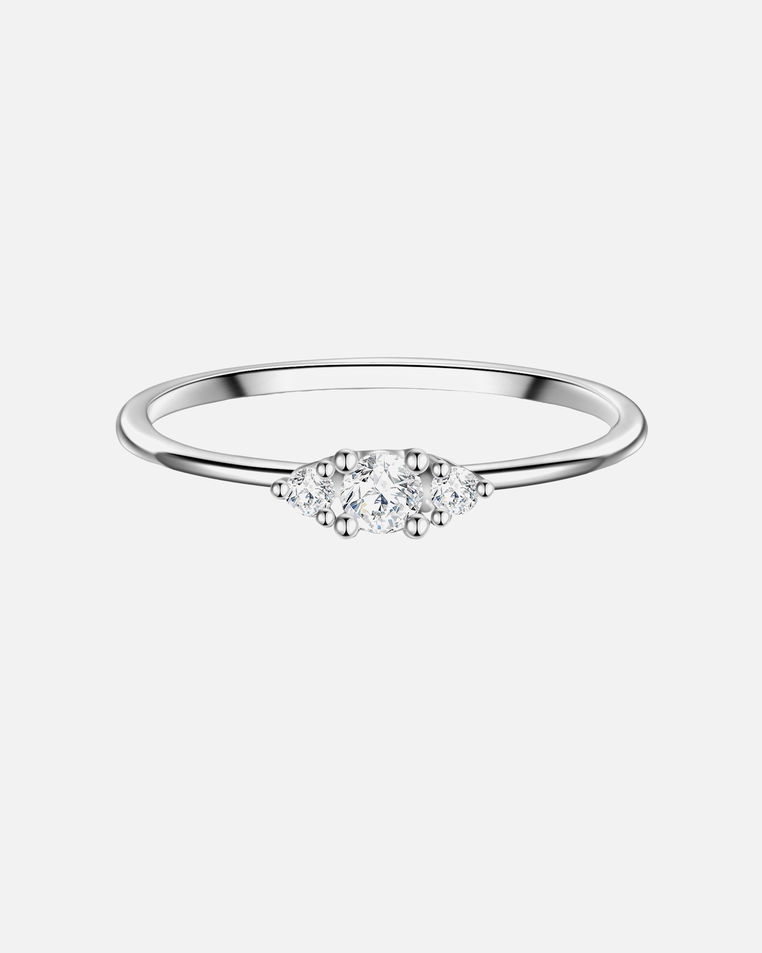 Bague pour Femme Glanzstücke München Bague en argent Argent sterling Oxyde de zirconium (CZ) en Argent 48