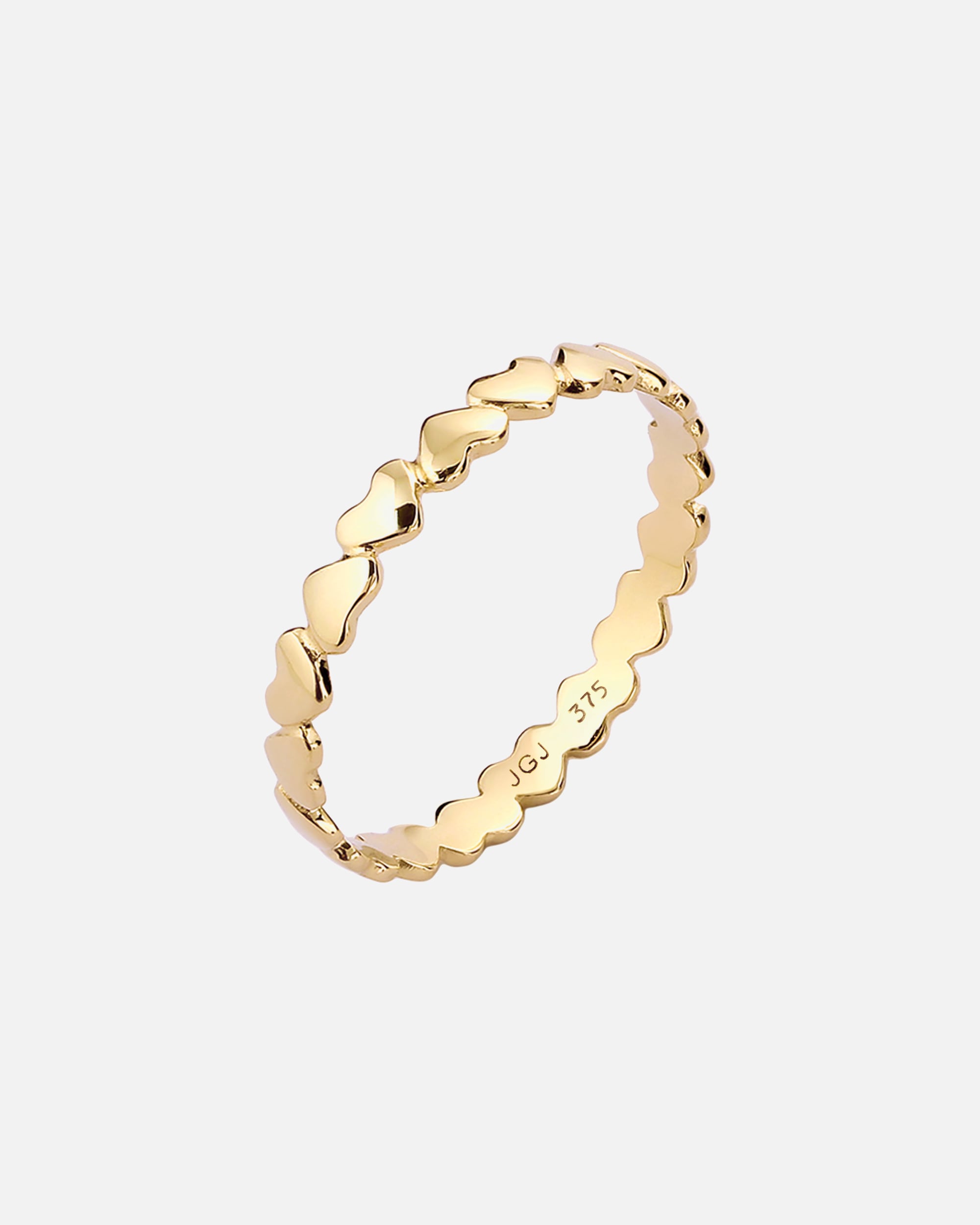 Bague pour Femme Elli PREMIUM Bague Coeur 375 Or Jaune 52