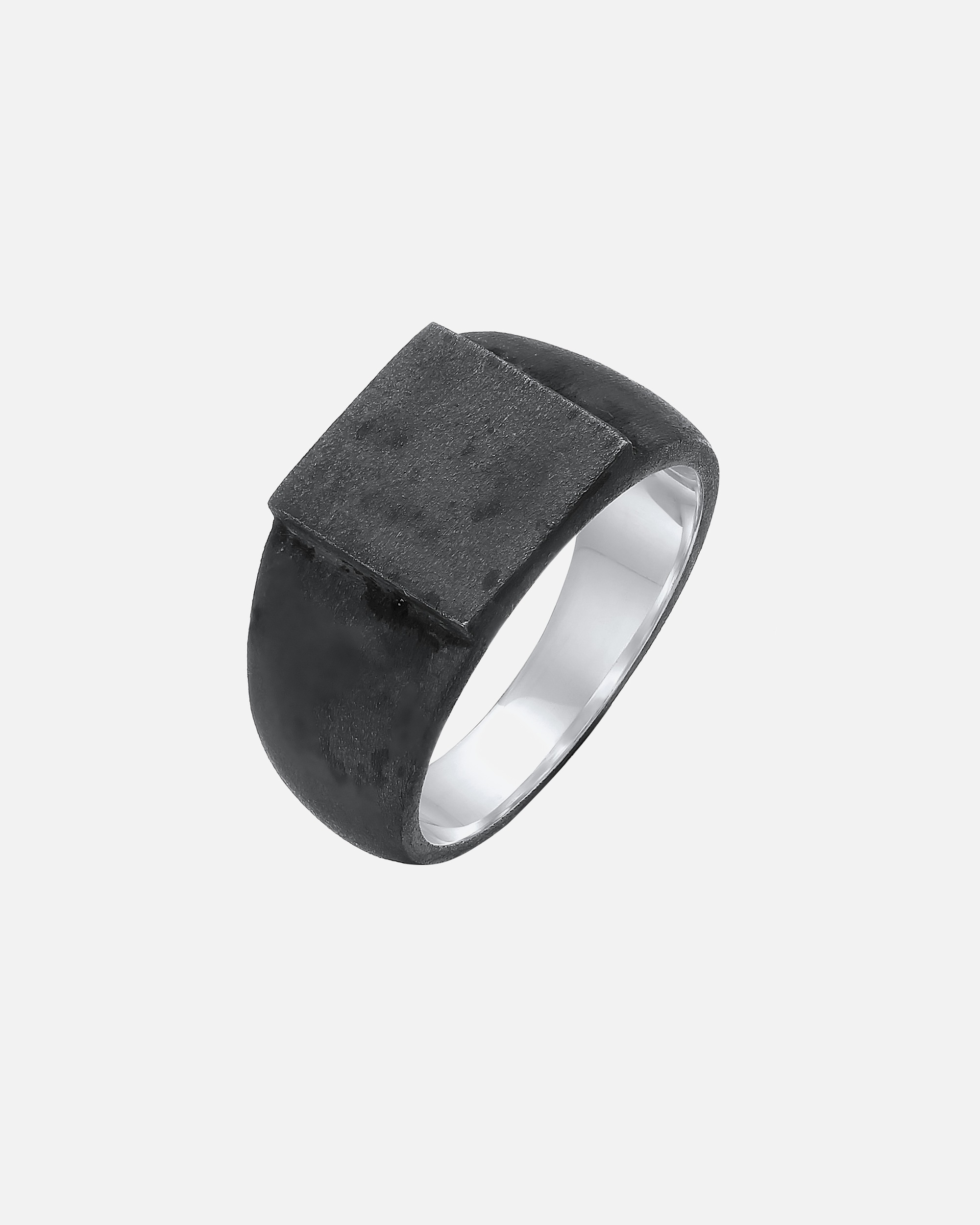 Bague pour Homme KUZZOI Bague sceau Homme rectangle brillant Argent 925 58
