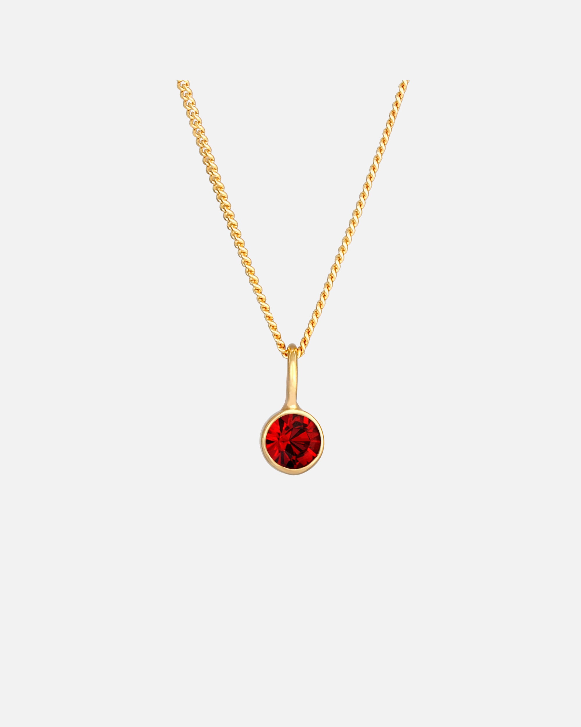 Collier pour Femme Elli Femmes pendentif solitaire rond rouge avec cristal en argent sterling 925 goldfarben