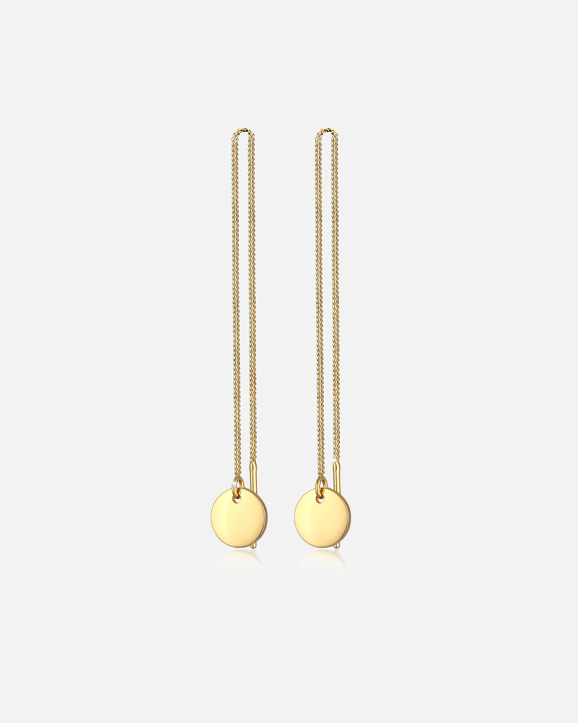 Boucles d'oreilles pour Femme Elli Plaquettes Cercle Passer Par Trend Blogegr Boucles d'Oreilles Femme - (925/1000) Argent Plaqué Or goldfarben