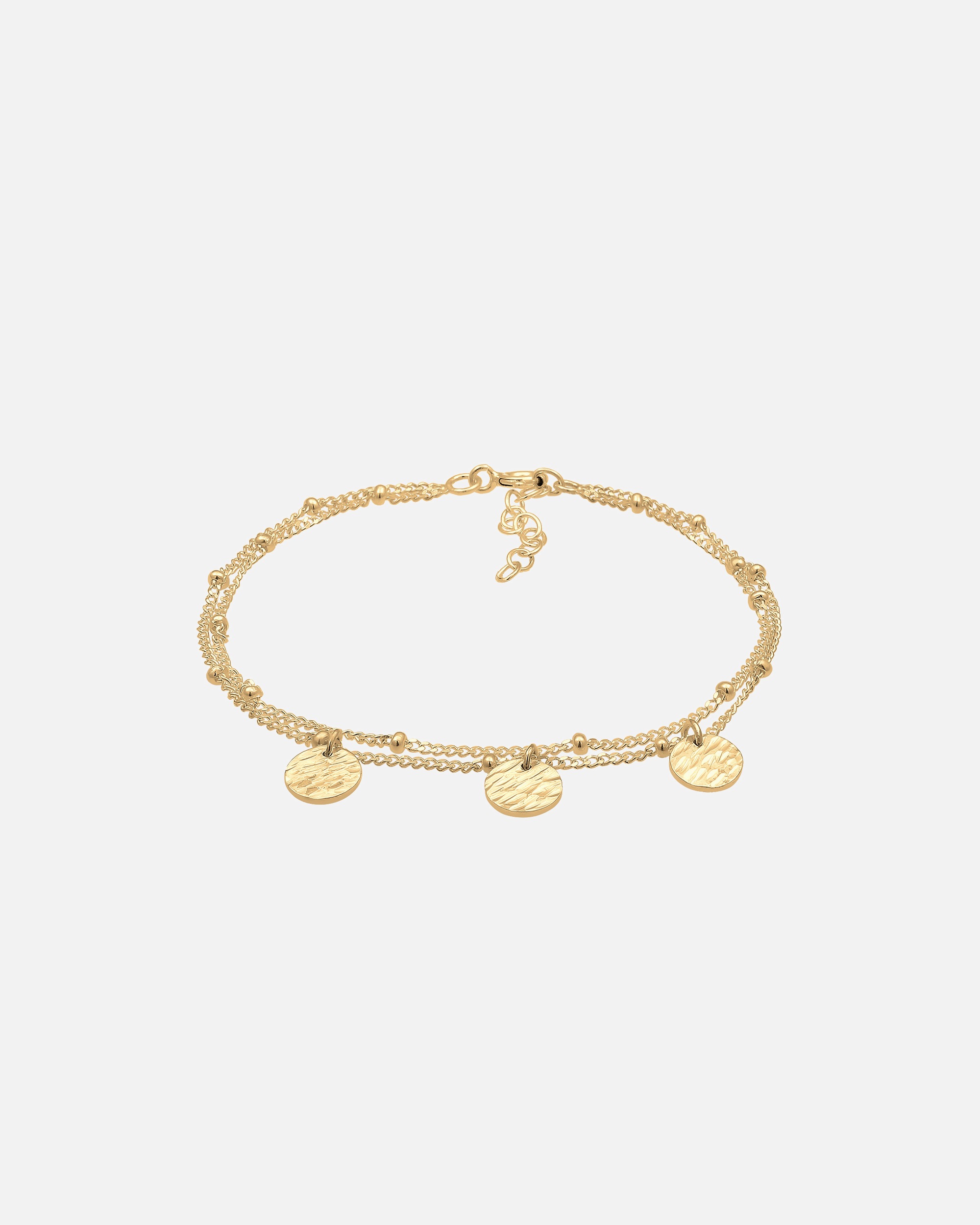 Bracelet pour Femme Elli Couche Plaquettaires Geo Bracelet Femme Plaqué Or Argent (925/1000) goldfarben