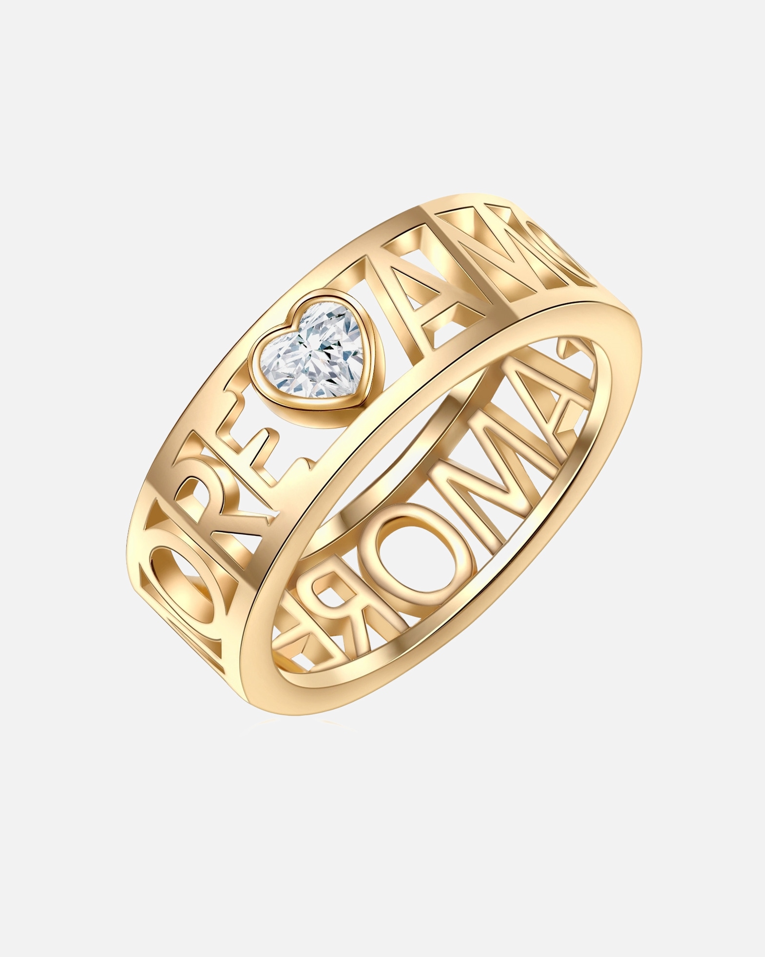 Bague pour Femme Lulu & Jane Bague de cristaux Swarovski® Métal Orné de cristaux Swarovski® en Or jaune 58