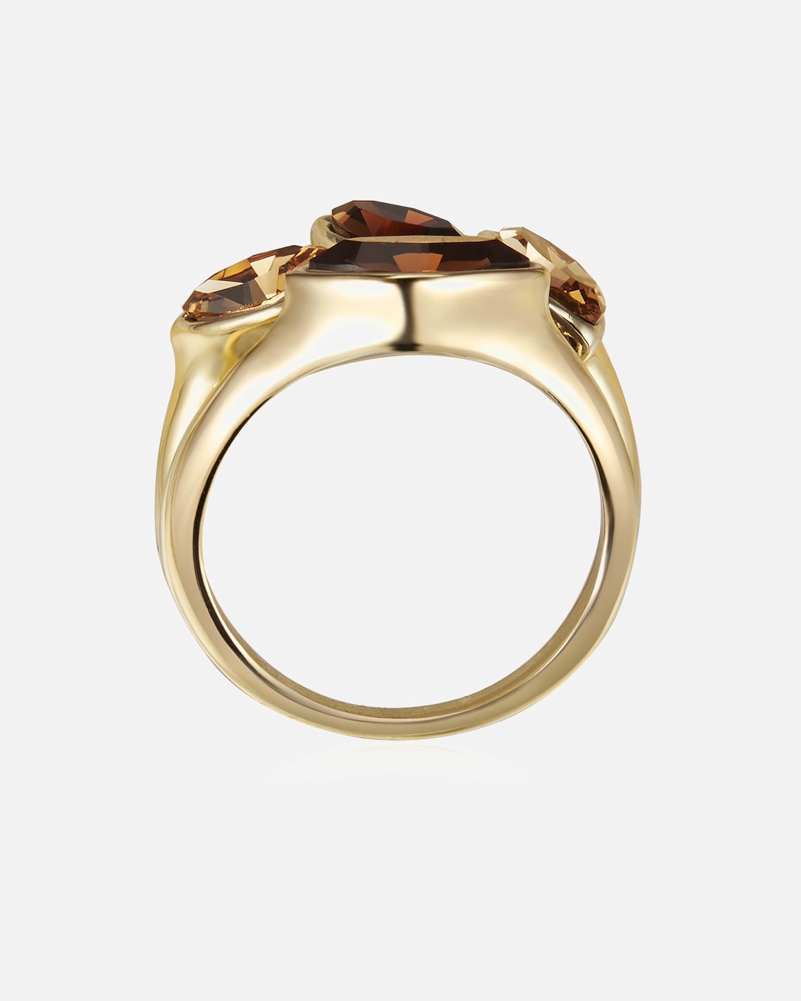 Bague pour Femme Lulu & Jane Bague en Alliage de fer en Or jaune 52