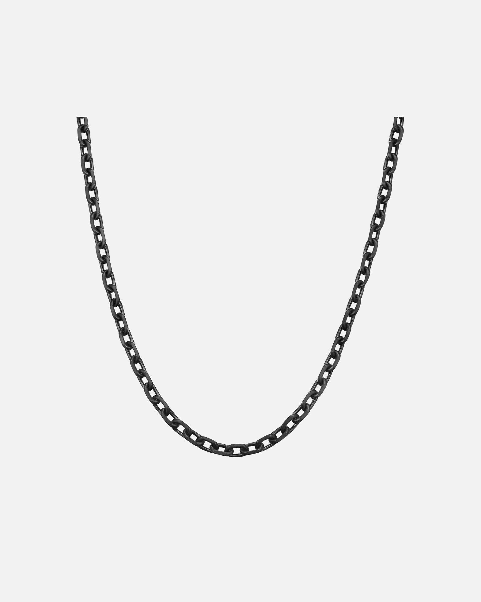 Collier pour Homme True Rebels Chaîne en Acier inoxydable en Noir 60 cm