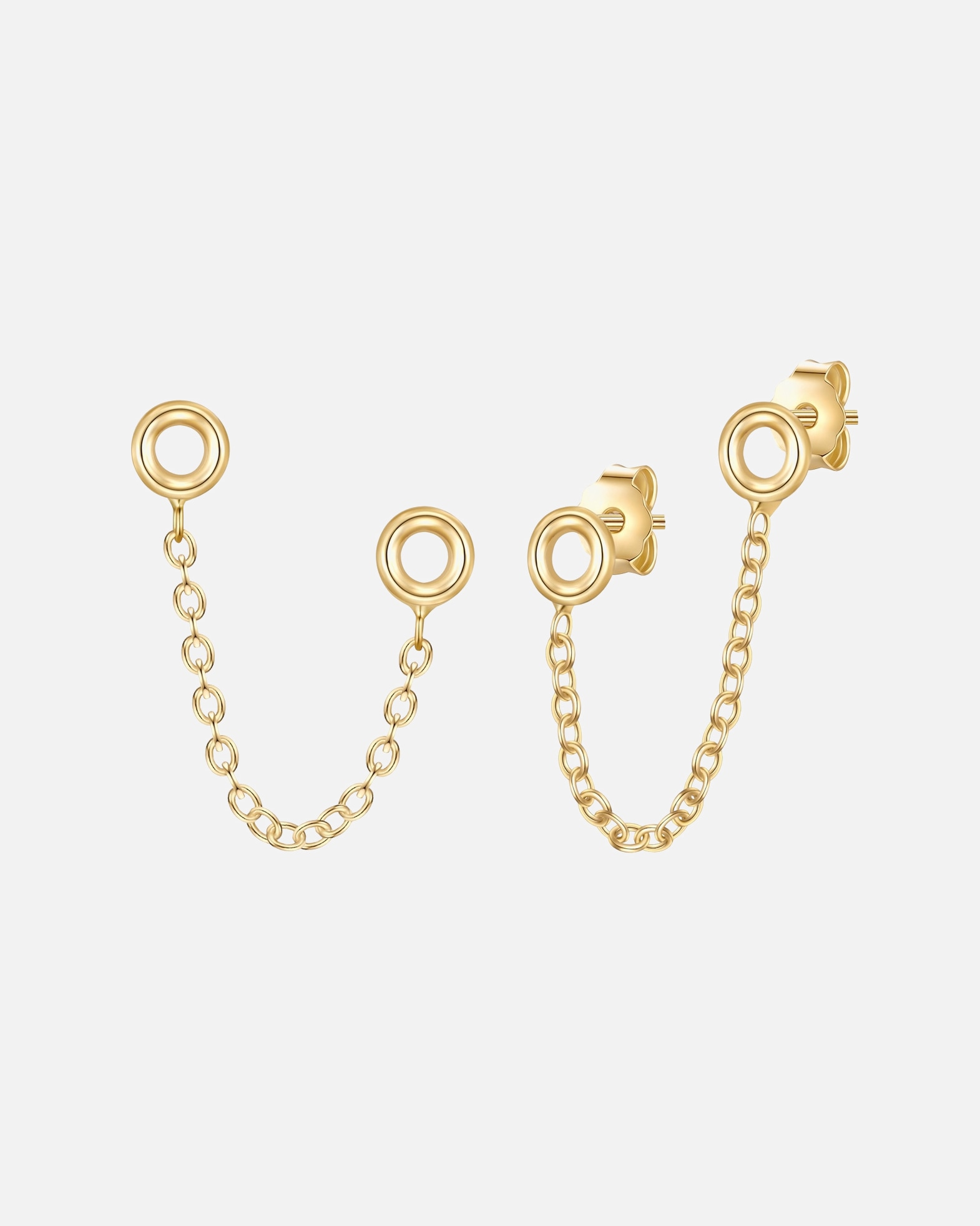 Boucles d'oreilles pour Femme Glanzstücke München Boucles d´oreilles en Argent sterling en Or jaune 3,8 mm