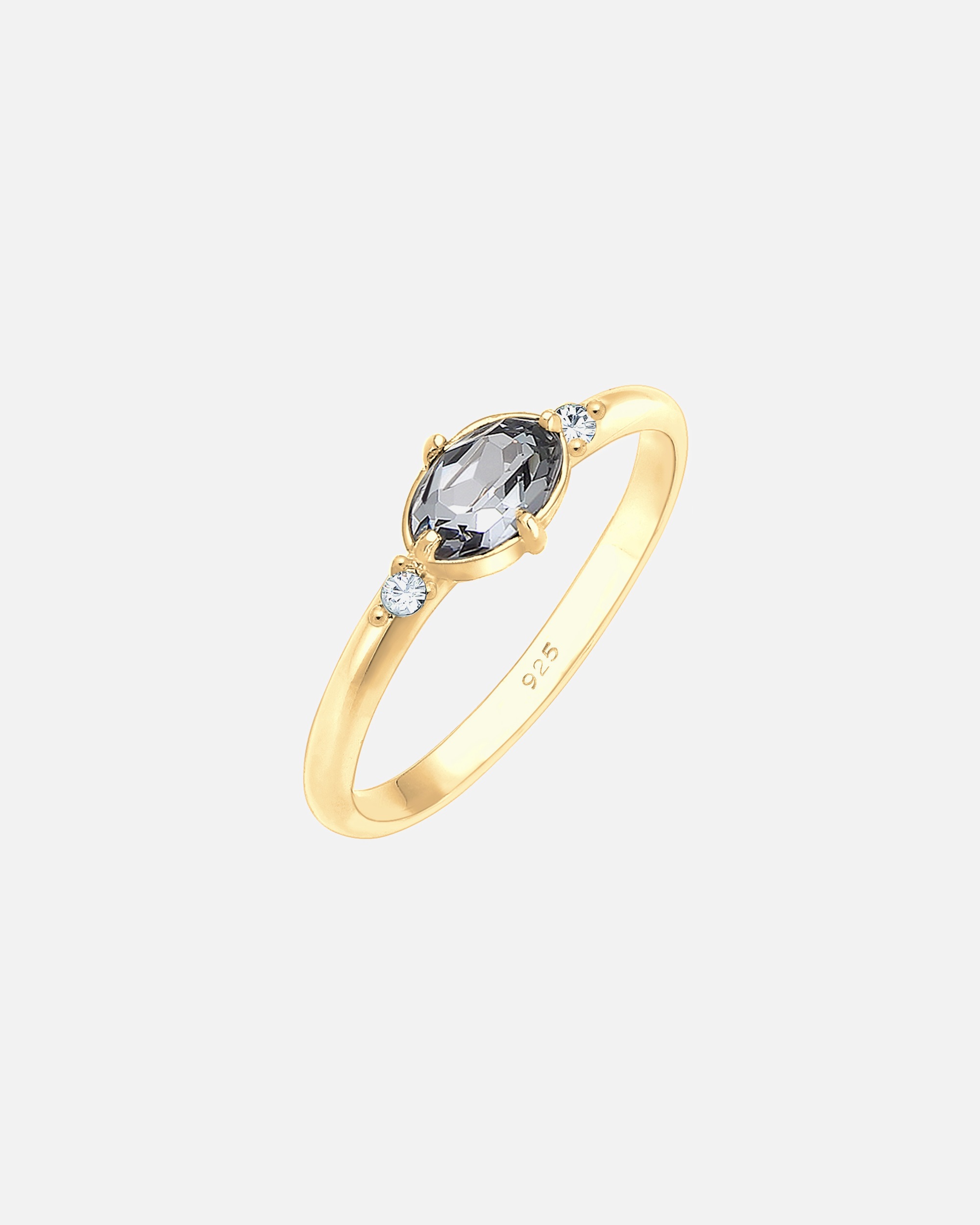 Bague pour Femme Elli Femmes Simple Elégant avec cristaux en argent sterling 925 56