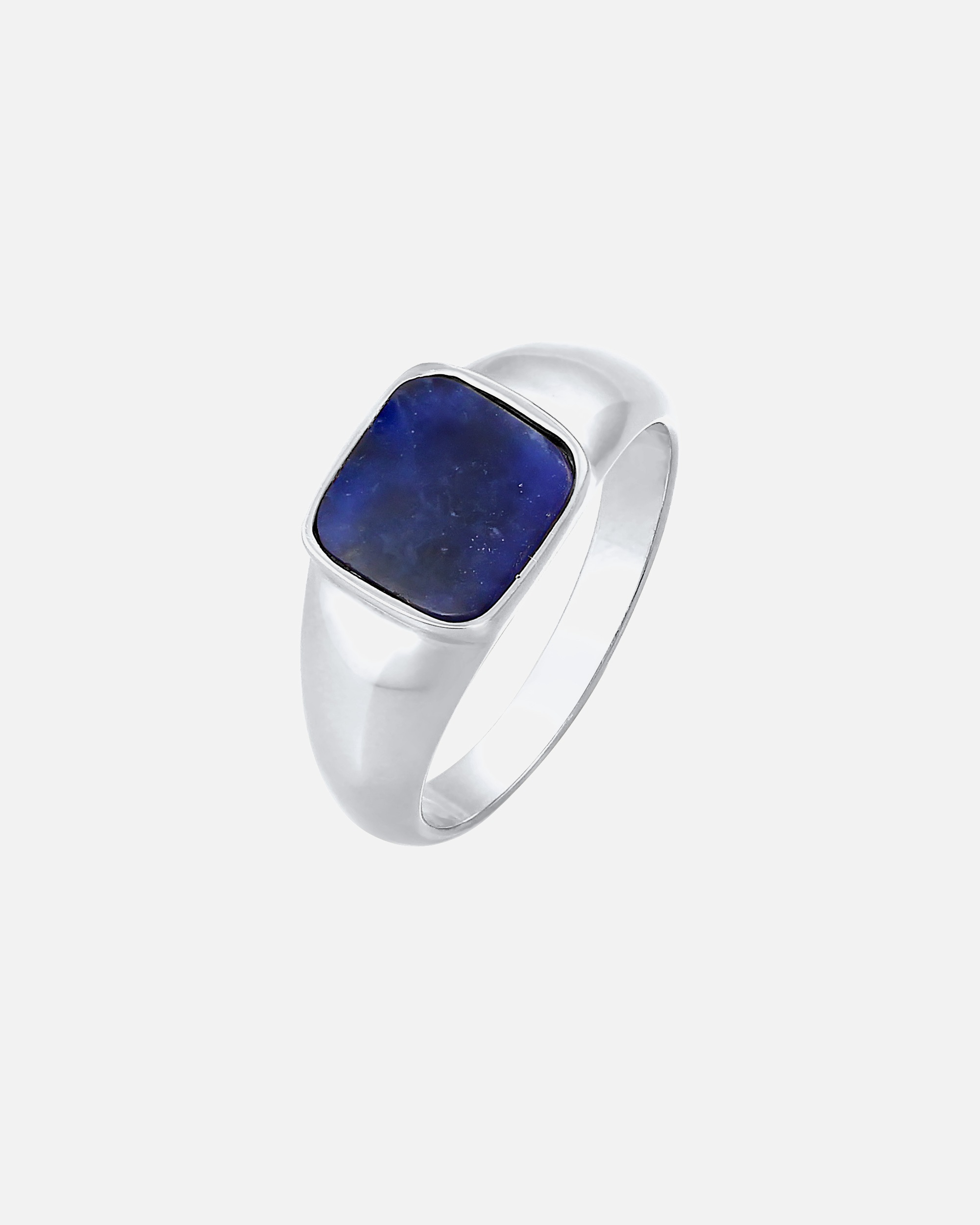 Bague pour Femme Elli PREMIUM Bague Sceau sodalite carré classique 925 Argent 52