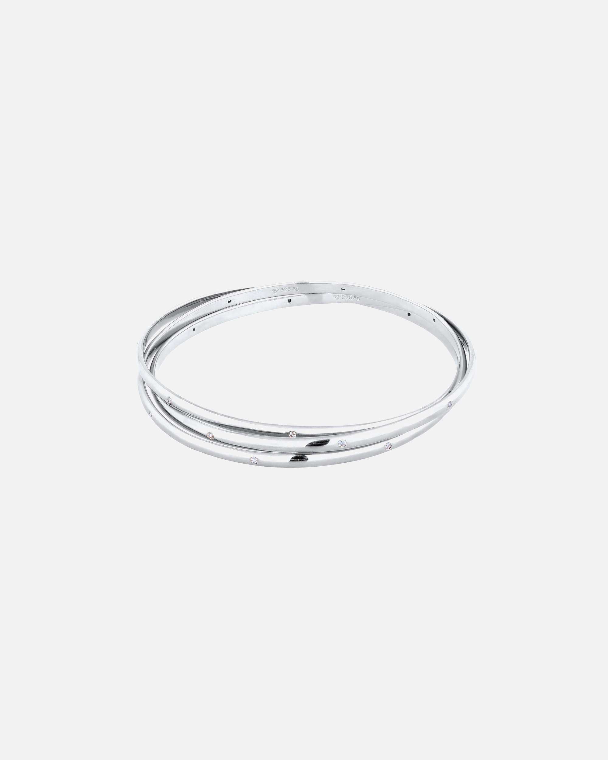 Bracelet pour Femme Elli PREMIUM Bangle with stone Zirconia Blanc 925 Sterling Silver silberfarben