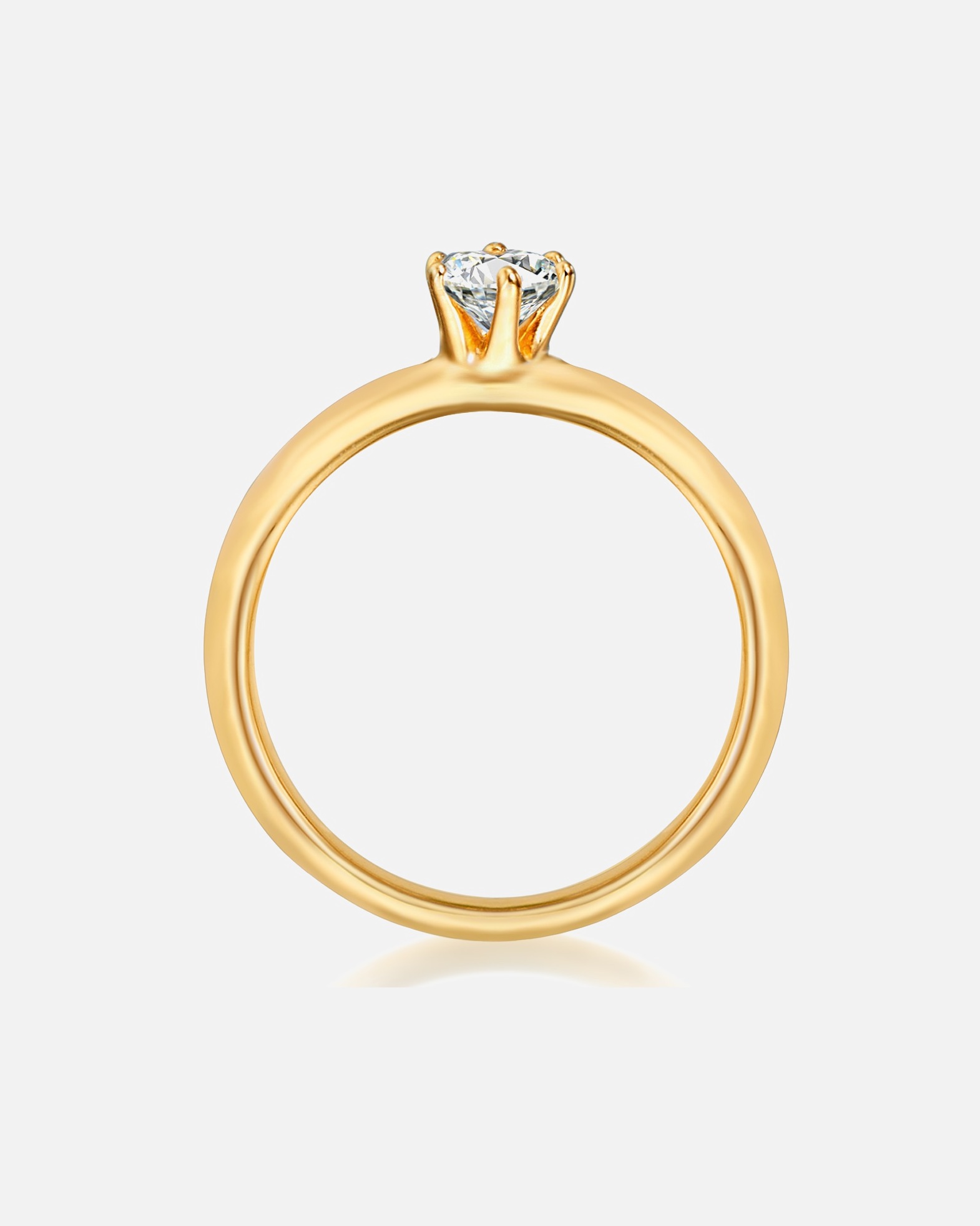 Bague pour Femme Trilani Bague en argent Argent sterling Oxyde de zirconium (CZ) en Or jaune 55