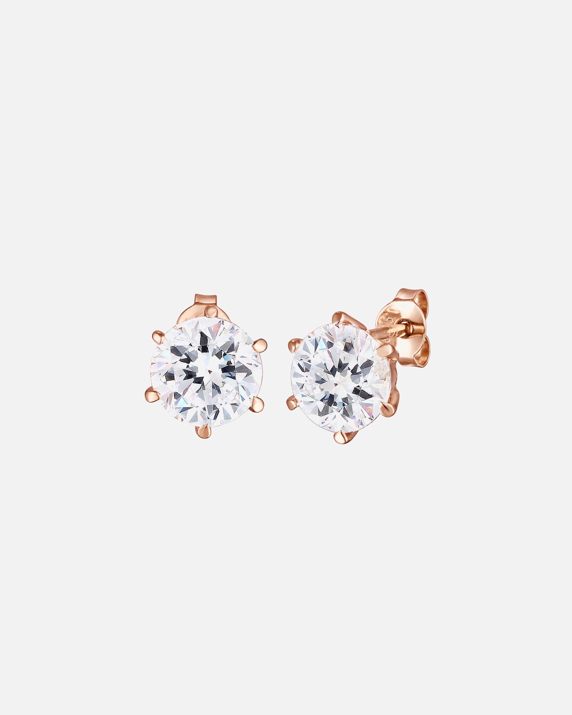 Boucles d'oreilles pour Femme Elli Clous d'oreilles Cristaux de verre Blanc 925 Sterling Silver rosefarben
