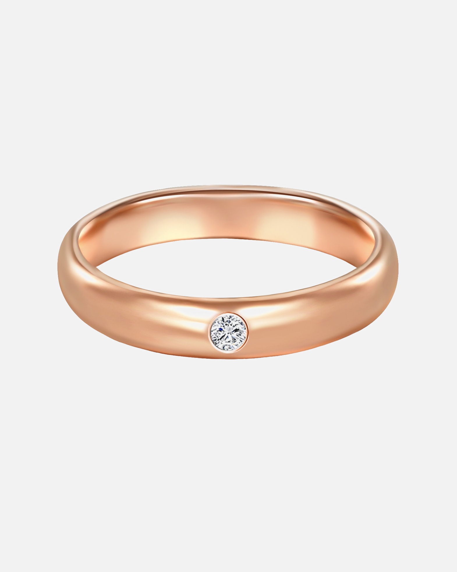 Bague pour Femme Trilani Bague en Argent sterling en Or rose 52
