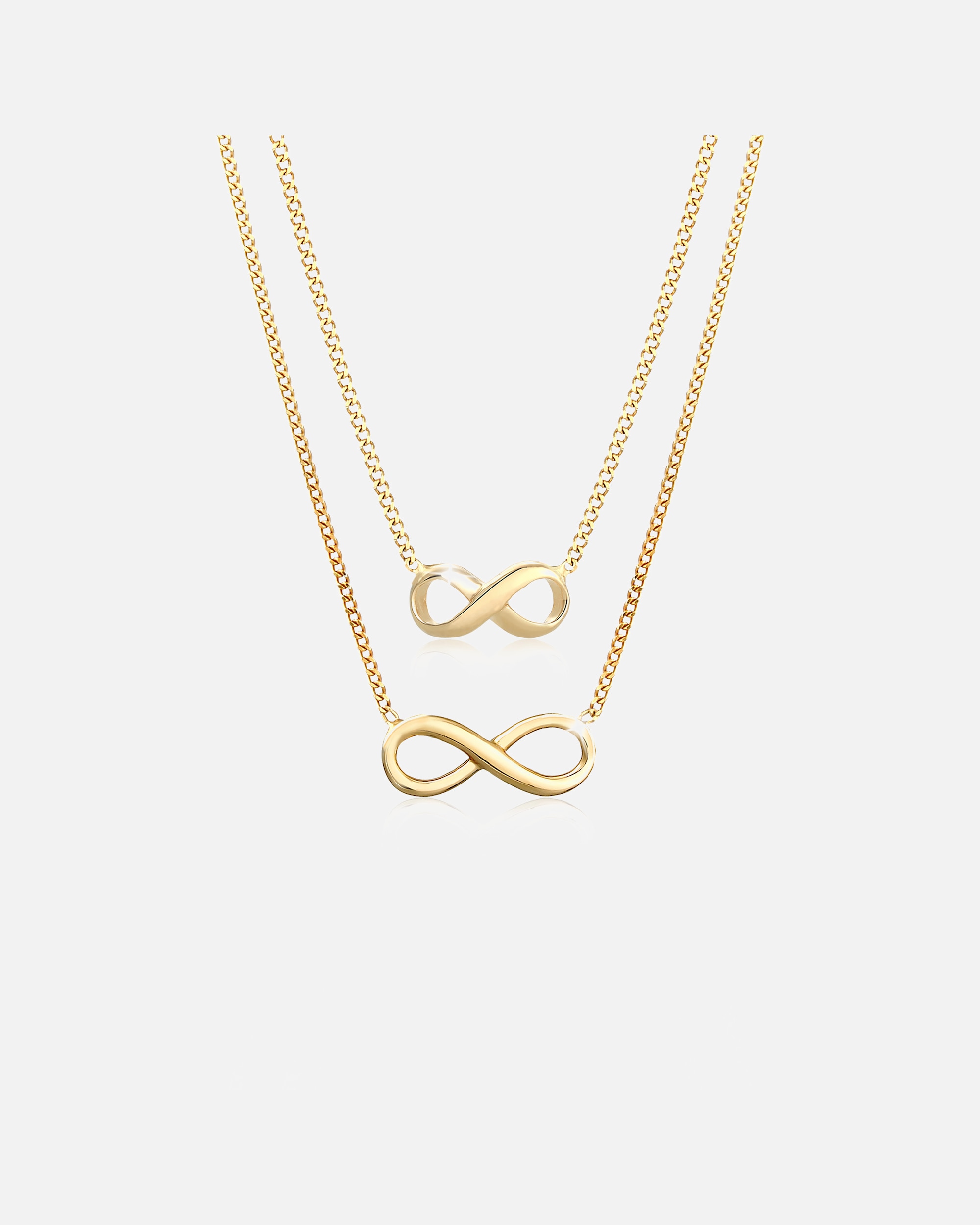 Parure de bijoux pour Femme Elli Symbole Infini Amour Mére Enfant Ensemble Collier Femme - (925/1000) Argent goldfarben