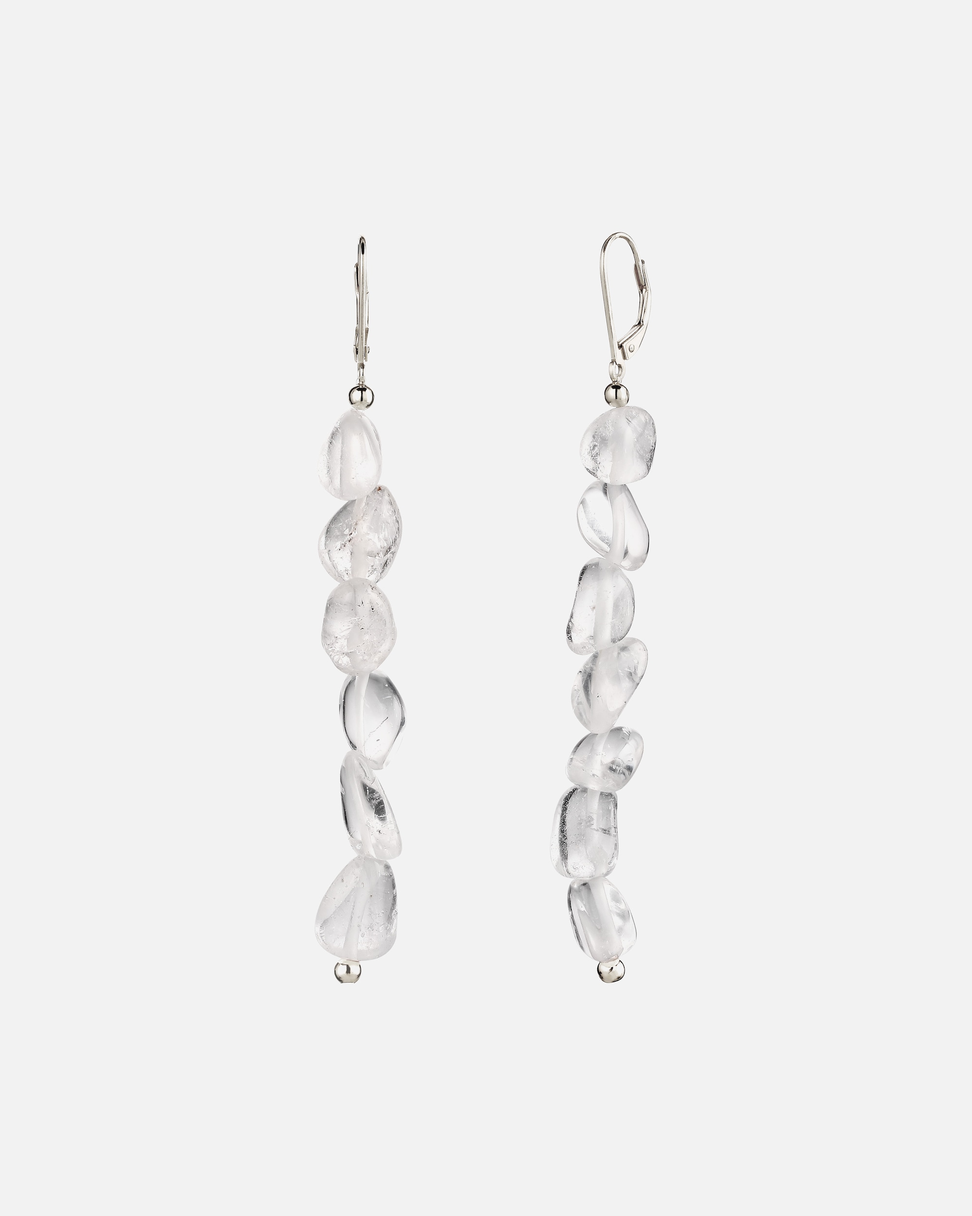 Boucles d'oreilles pour Femme Elli Boucles d'oreilles longues Cristal de roche Transparent 925 Sterling Silver silberfarben