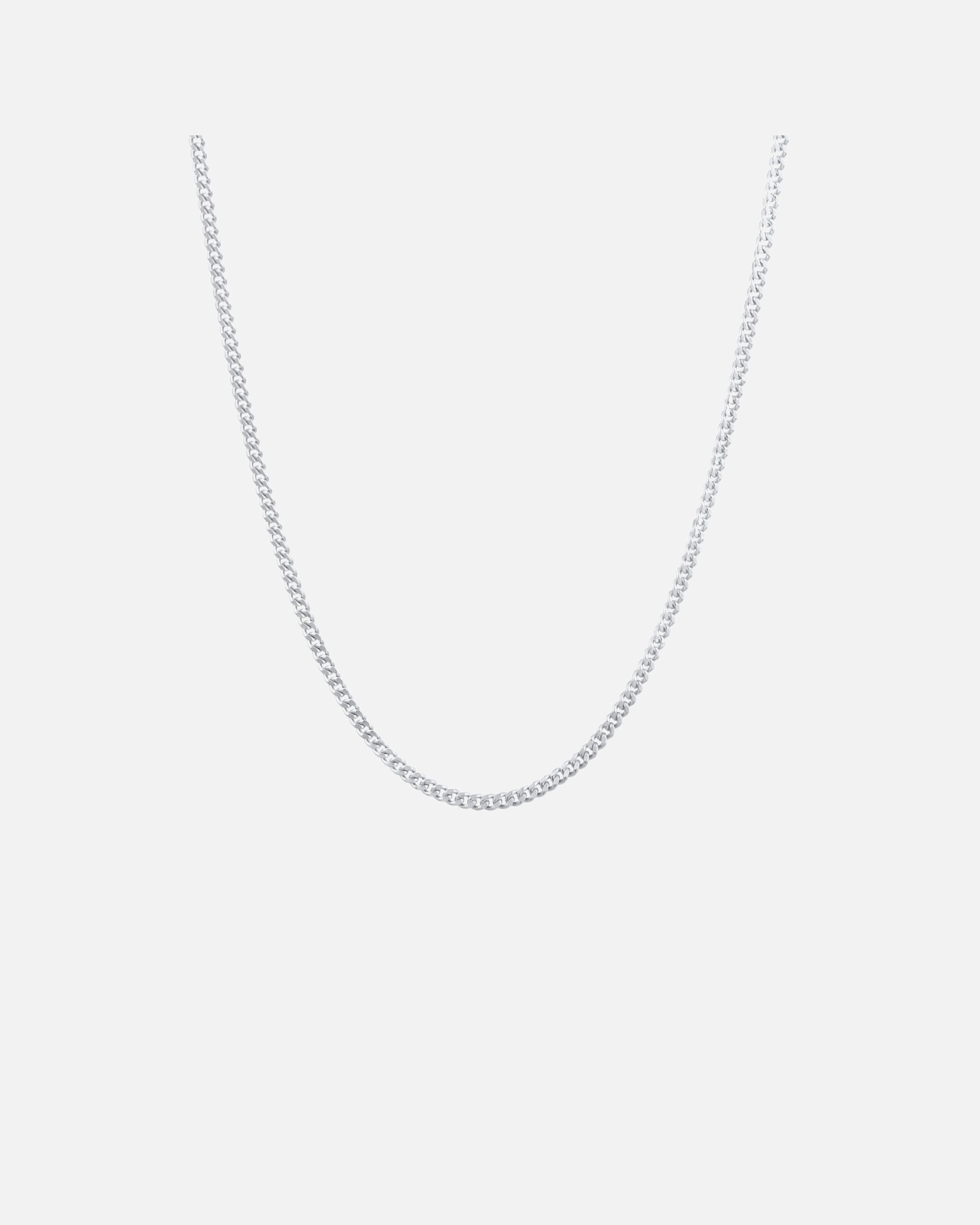 Collier pour Homme KUZZOI Chaîne panzer pour hommes Basique fine Argent 925 60