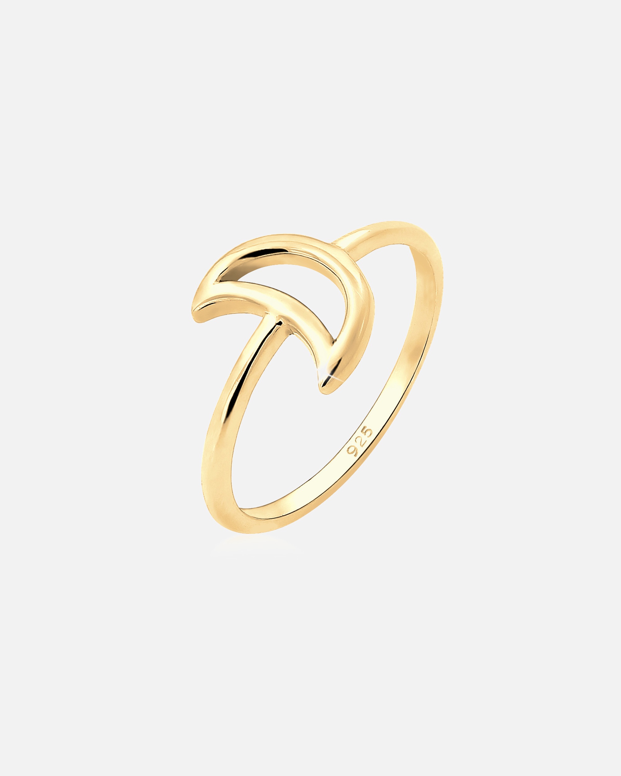 Bague pour Femme Elli Découpe Demi Lune Astro Bague Femme - (925/1000) Argent 56