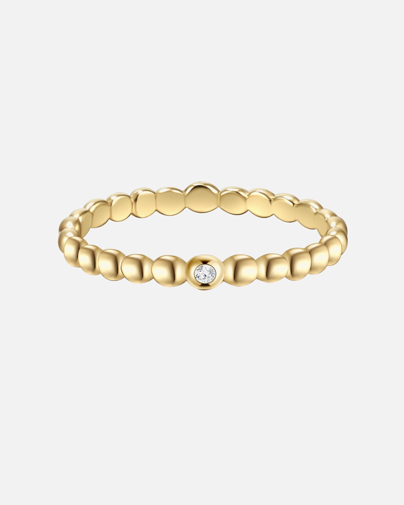 Bague pour Femme Glanzstücke München Bague en argent Argent sterling Oxyde de zirconium (CZ) en Or jaune 48