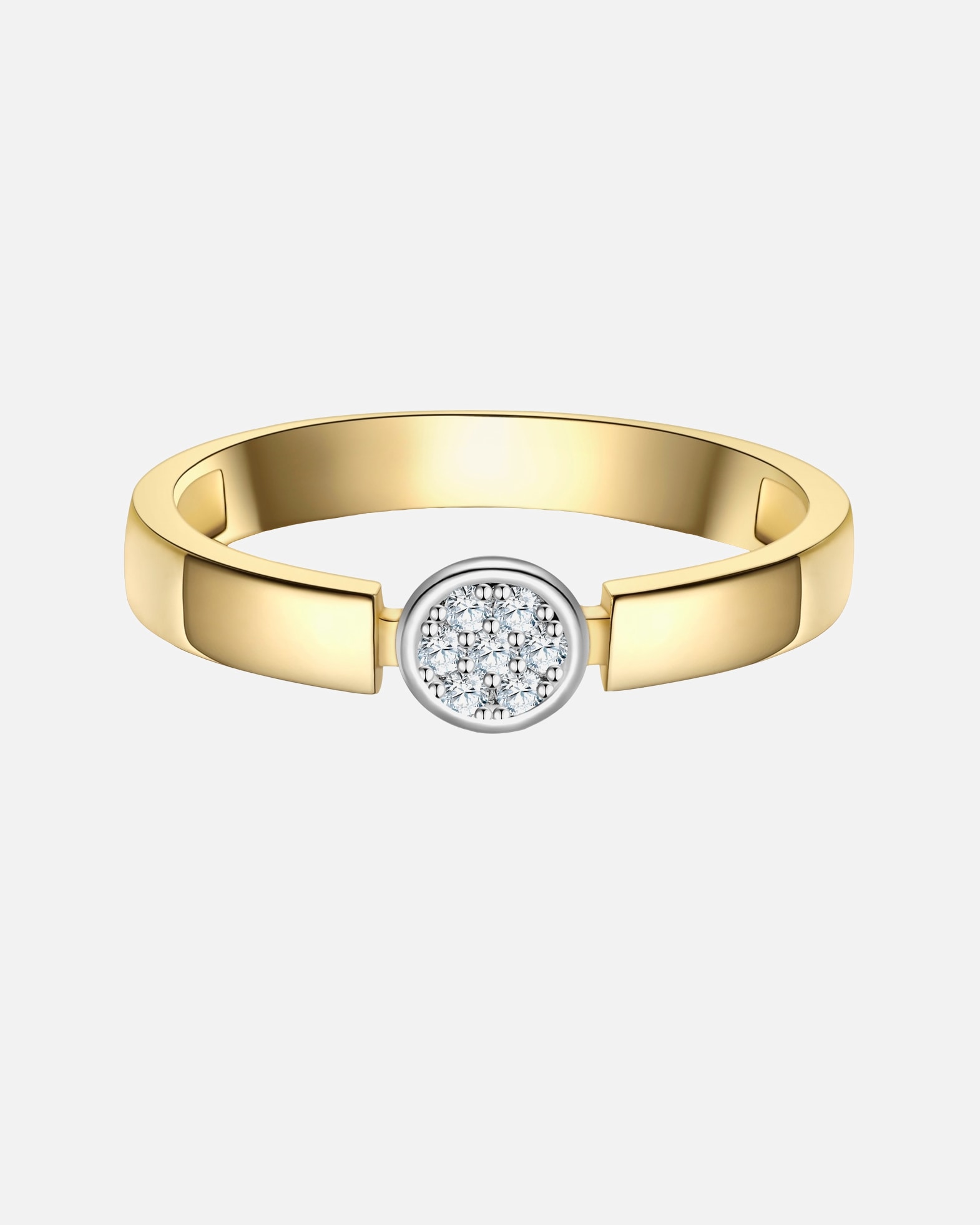 Bague pour Femme Rafaela Donata Bague en Argent sterling en Argent/or jaune 54