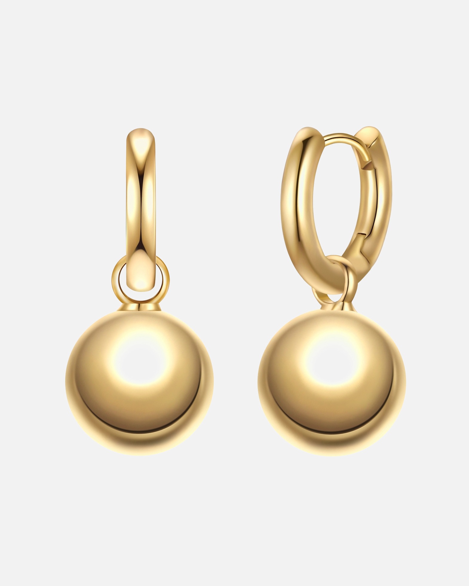 Créoles pour Femme Yokoamii Boucles d´oreilles en Alliage de fer en Or jaune 26,9 mm