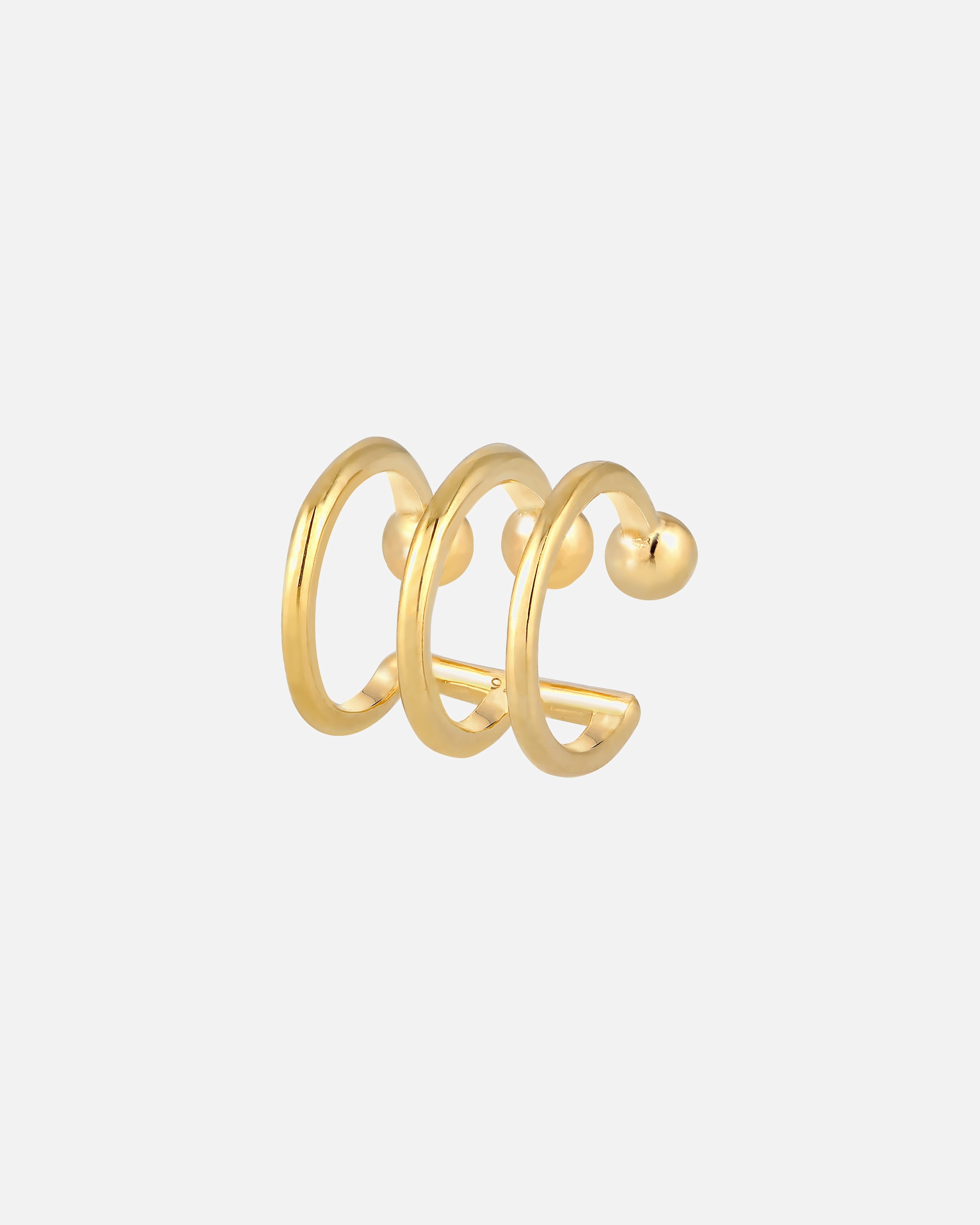 Boucles d'oreilles Ear Cuff pour Femme Elli Simple earcuff Boules de serrage d'oreille Basique 925 Argent goldfarben