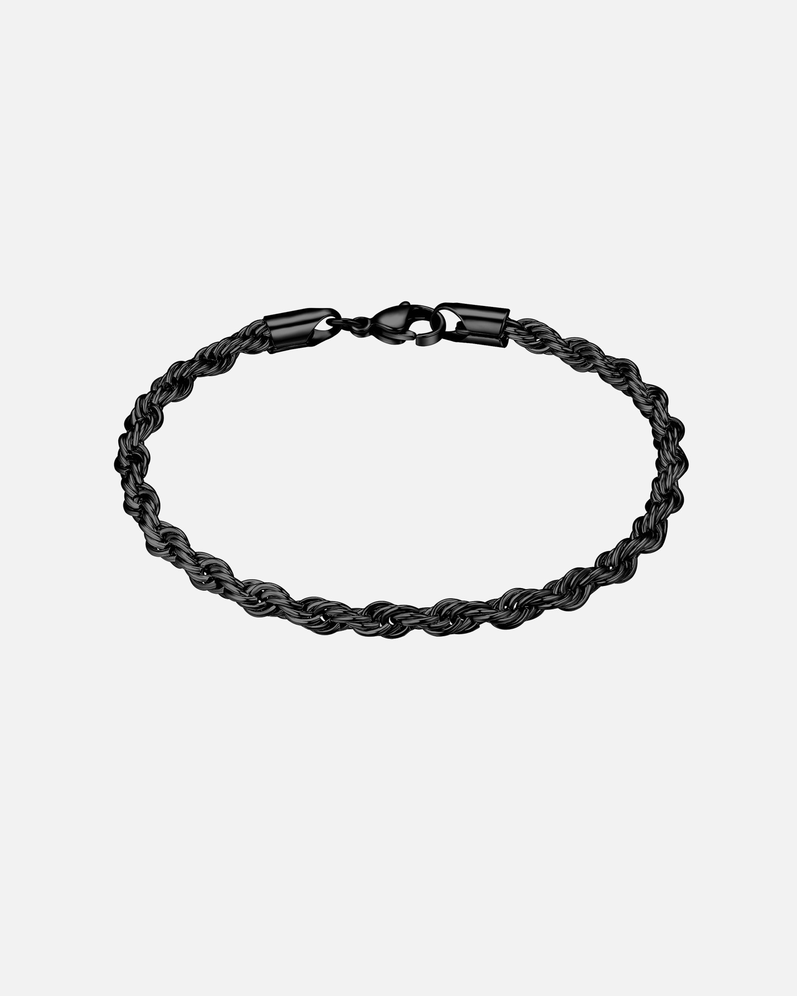 Bracelet pour Homme True Rebels Bracelet en Acier inoxydable en Noir 17 cm
