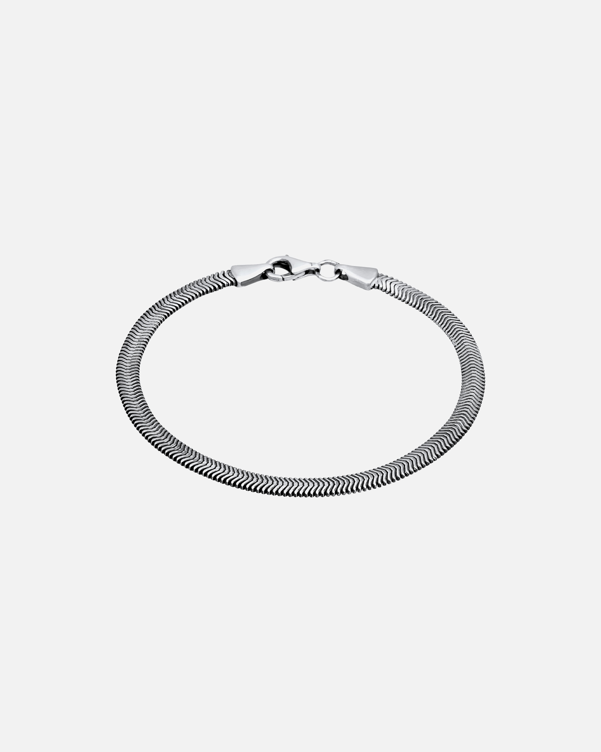 Bracelet pour Homme KUZZOI Femme Flat Elegant Snake Chain Herringbone Trend en argent sterling 925 plaqué or 19