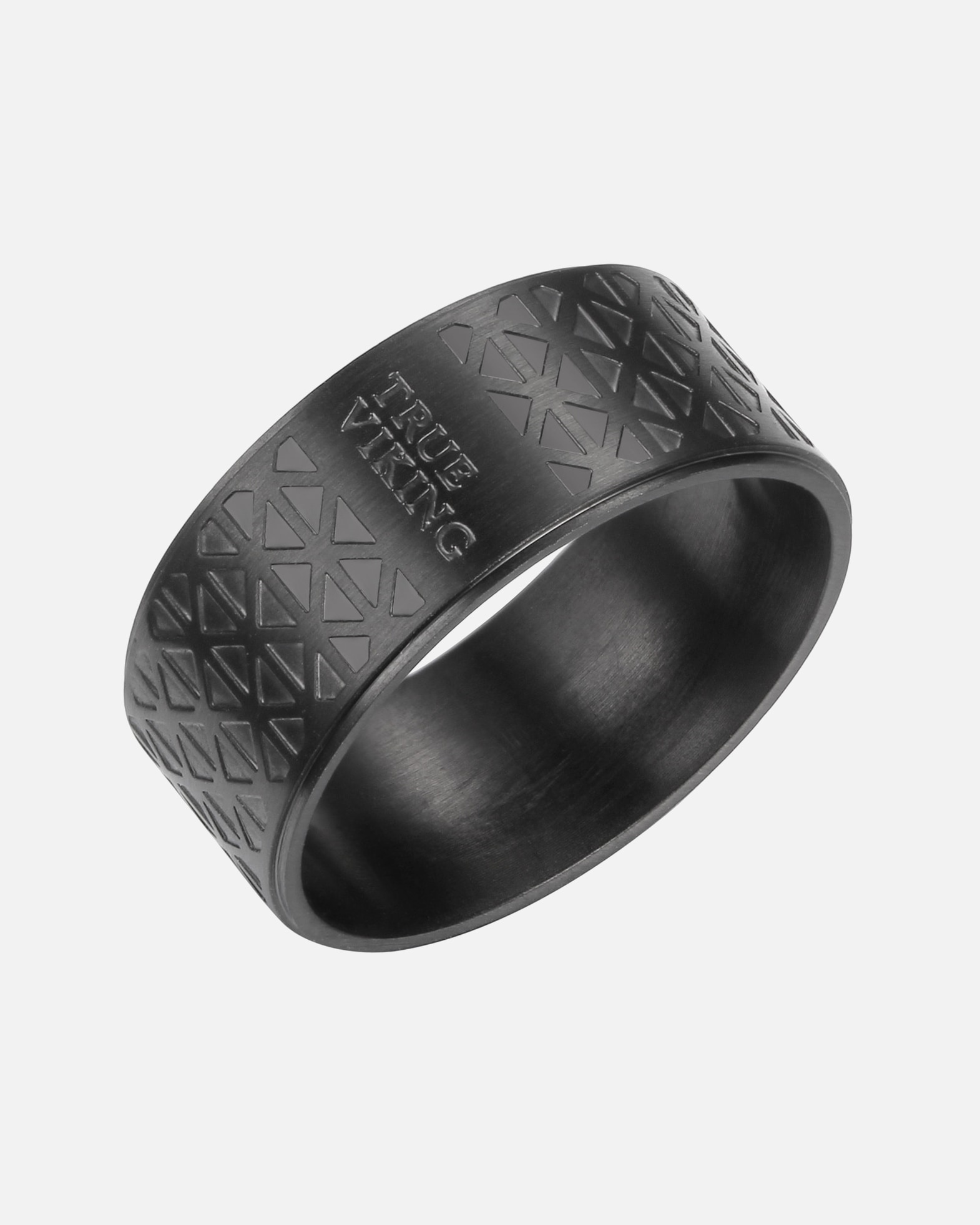 Bague pour Homme True Rebels Bague en acier inoxydé Acier inoxydable en Noir 64
