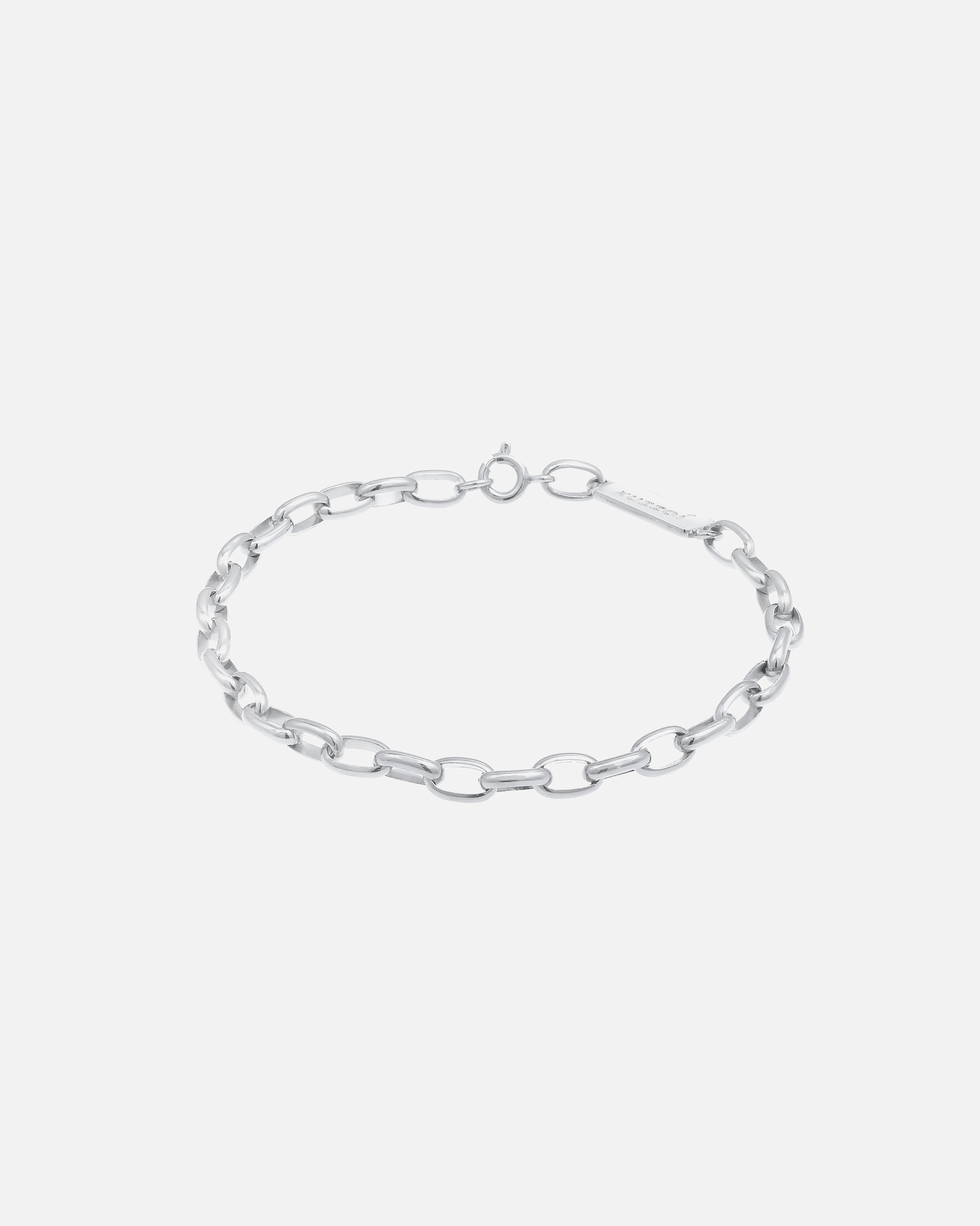 Bracelet pour Homme KUZZOI Collier Homme Ovale Massif Basique en Argent 925 19
