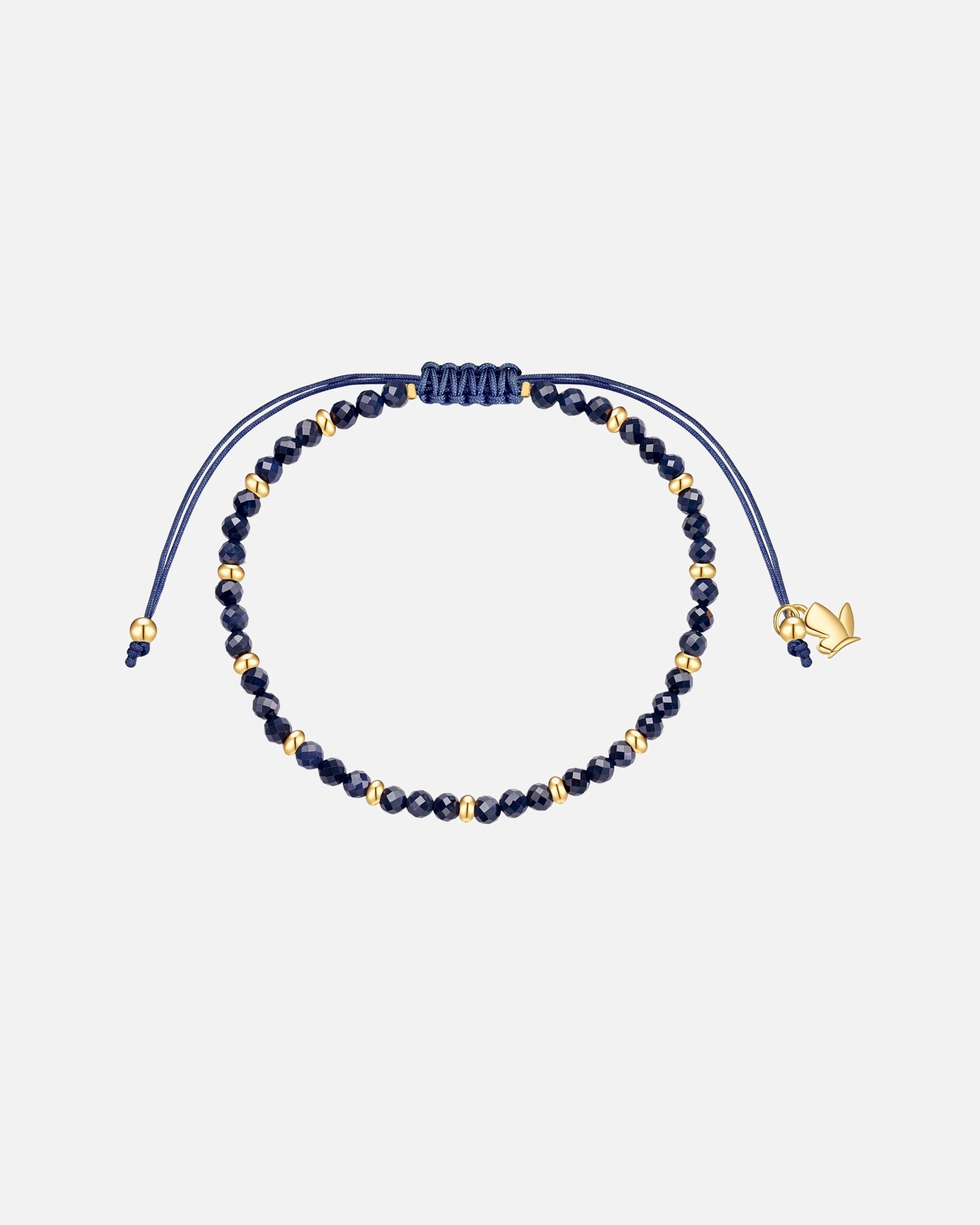 Bracelet pour Femme Glanzstücke München Bracelet en acier inoxydable en doré avec saphir Réglable 15,0 - 22,0 cm