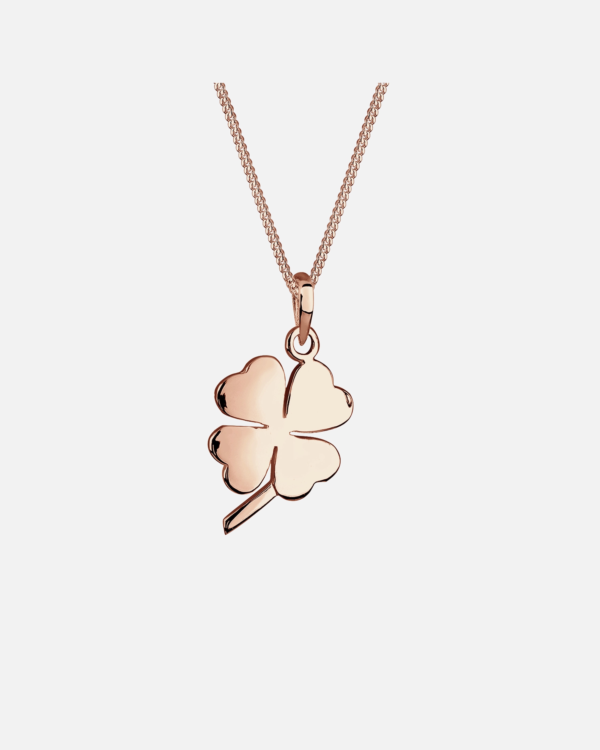 Collier pour Femme Elli Porte-bonheur trèfle à quatre feuilles 925 Argent rosefarben