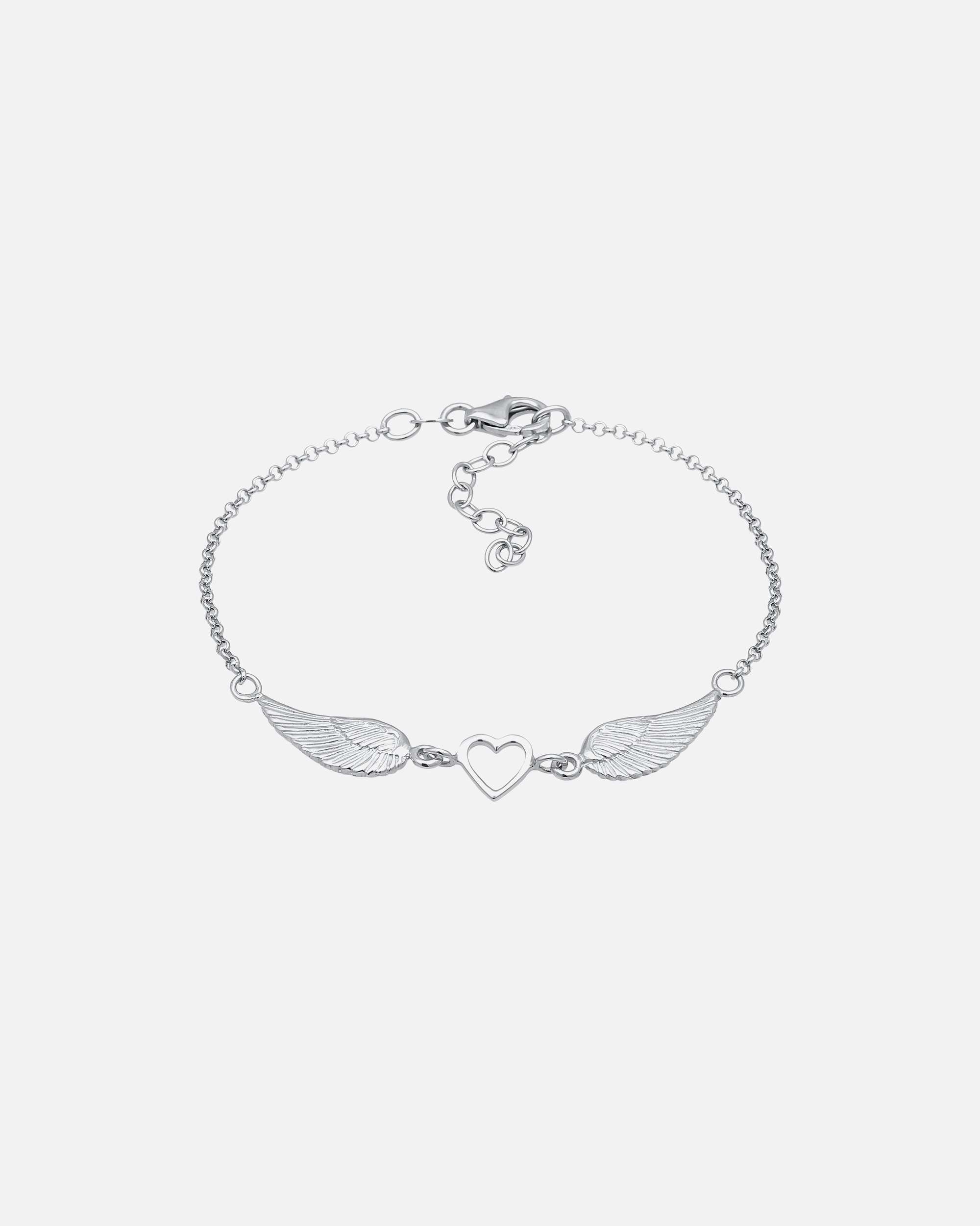 Bracelet pour Femme Elli Femmes pendentif cœur aile en argent sterling 925 16
