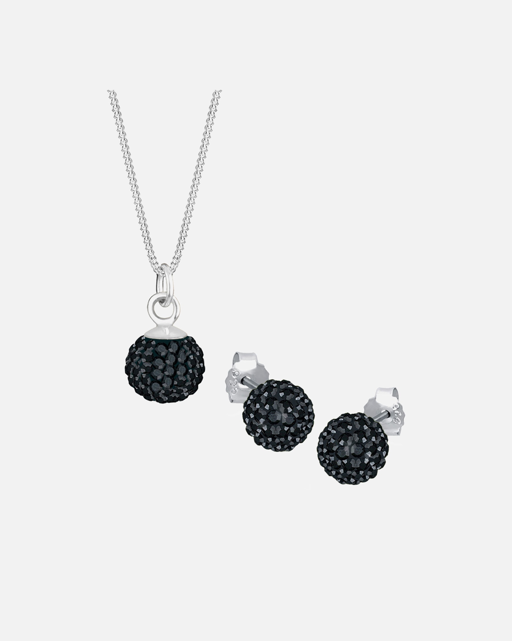 Bijoux pour Femme Elli Femmes cristal en argent sterling 925 Noir