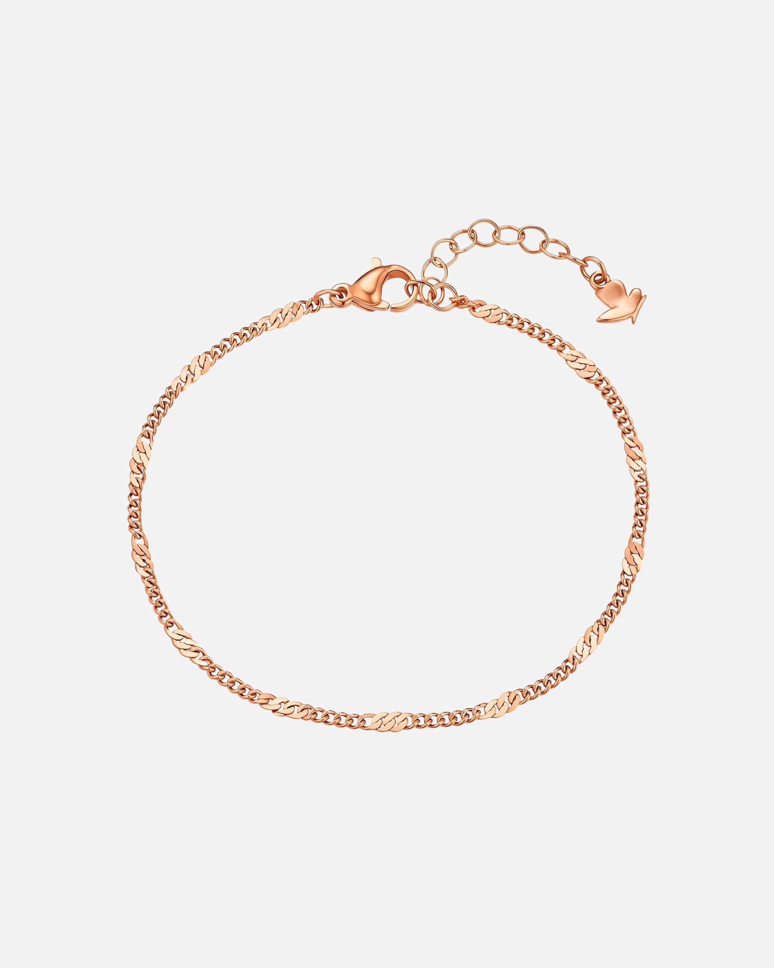 Bracelet pour Femme Glanzstücke München Bracelet en Acier Inoxydable en Or Rose Longueur de base 17,0 + rallonge 3,0 cm