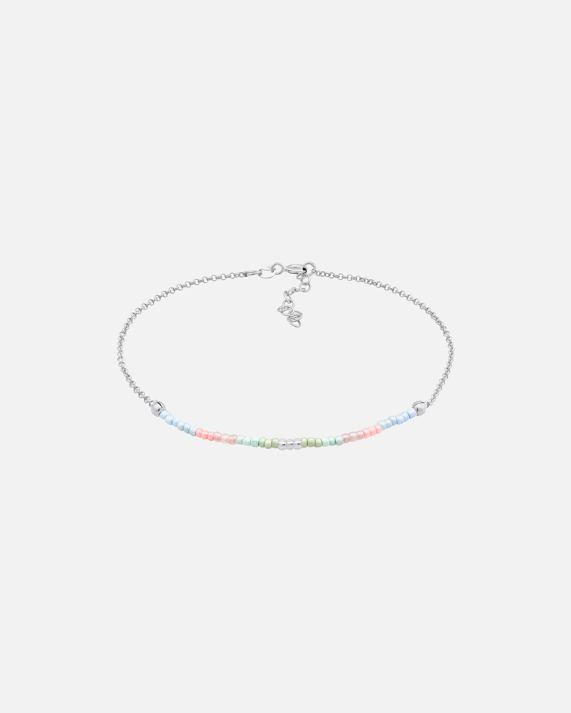 Bijou de cheville pour Femme Elli Femmes Bracelet de Cheville Boule Beads pastel en Argent Sterling 925 silberfarben