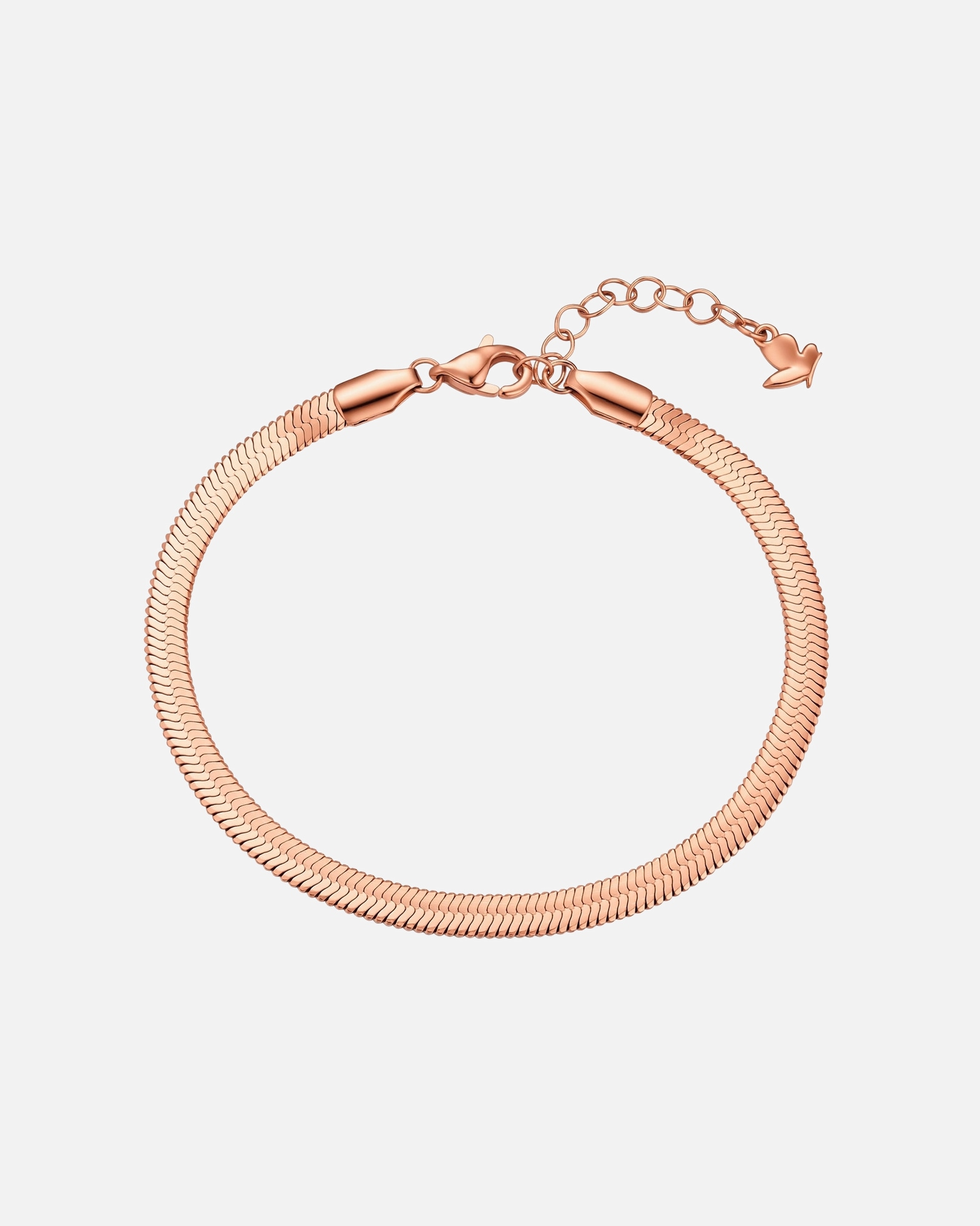 Bracelet pour Femme Glanzstücke München Bracelet en acier inoxydable en Or Rose Longueur de base 17,0 + rallonge 3,0 cm
