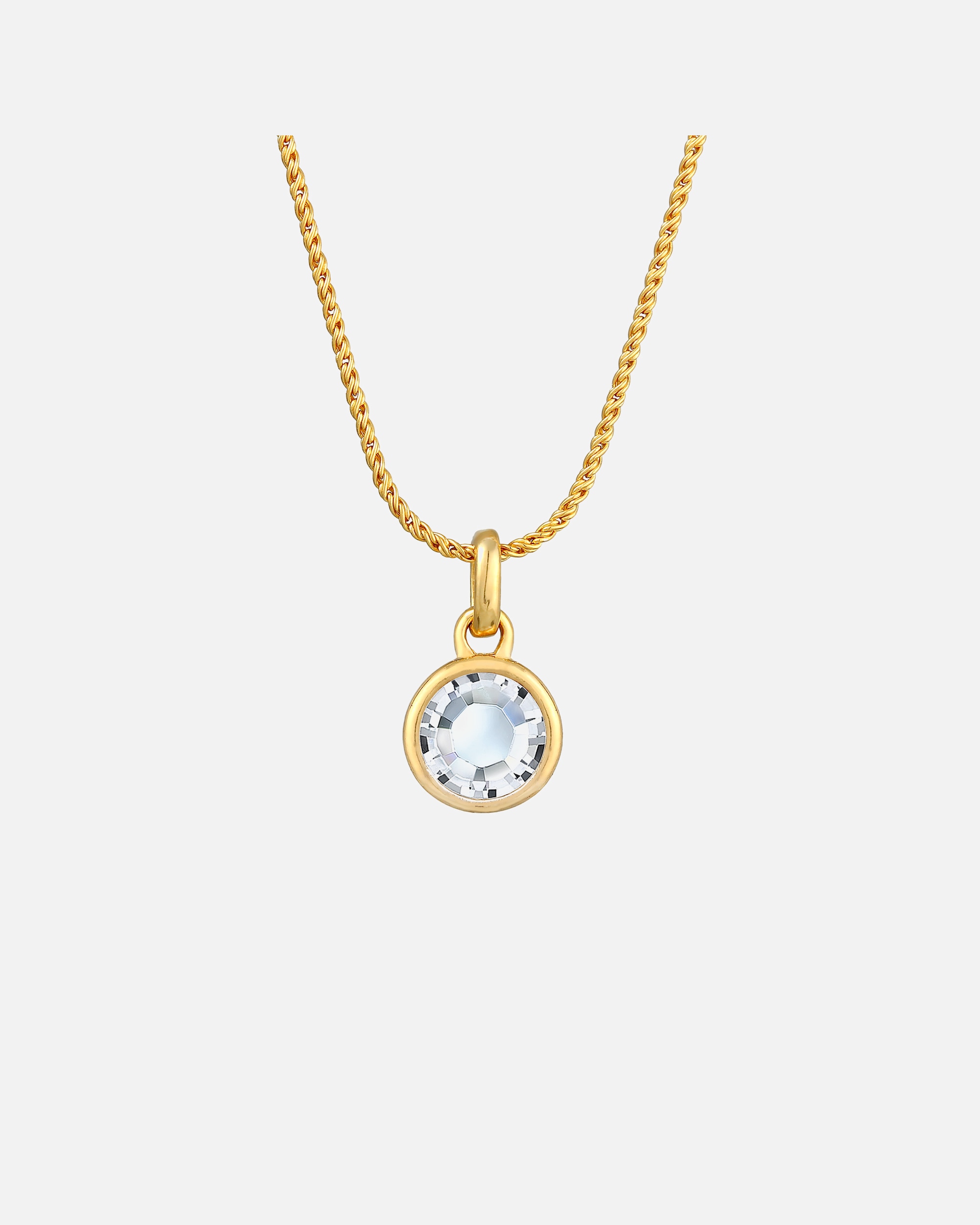 Collier pour Femme Elli Femmes pendentif solitaire cordon avec cristal en argent sterling 925 goldfarben
