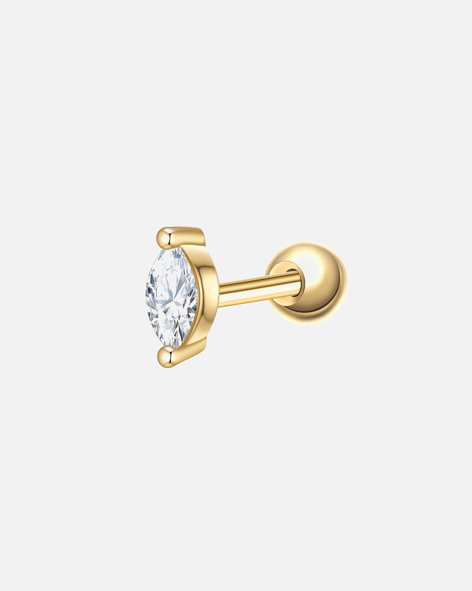 Boucles d'oreilles pour Femme Glanzstücke München Boucles d´oreilles en Argent sterling en Or jaune 1,9 mm