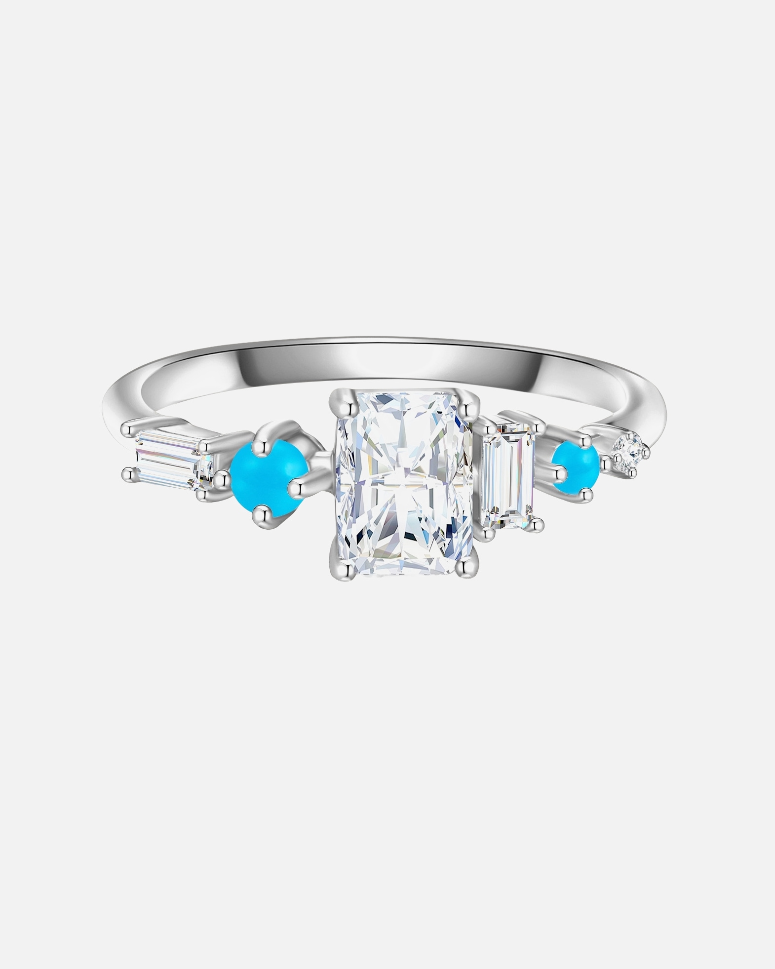Bague pour Femme Glanzstücke München Bague en argent Argent sterling Oxyde de zirconium (CZ) en Argent 60
