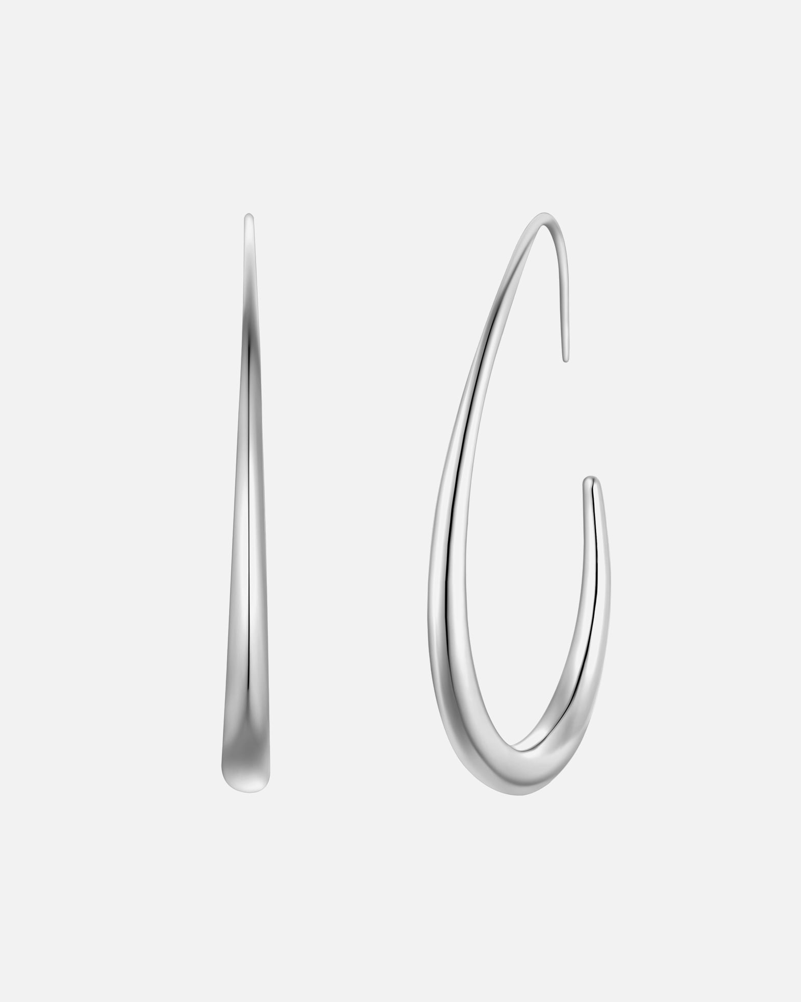 Créoles pour Femme Yokoamii Créoles en alliage de métal en argent 43,2 mm