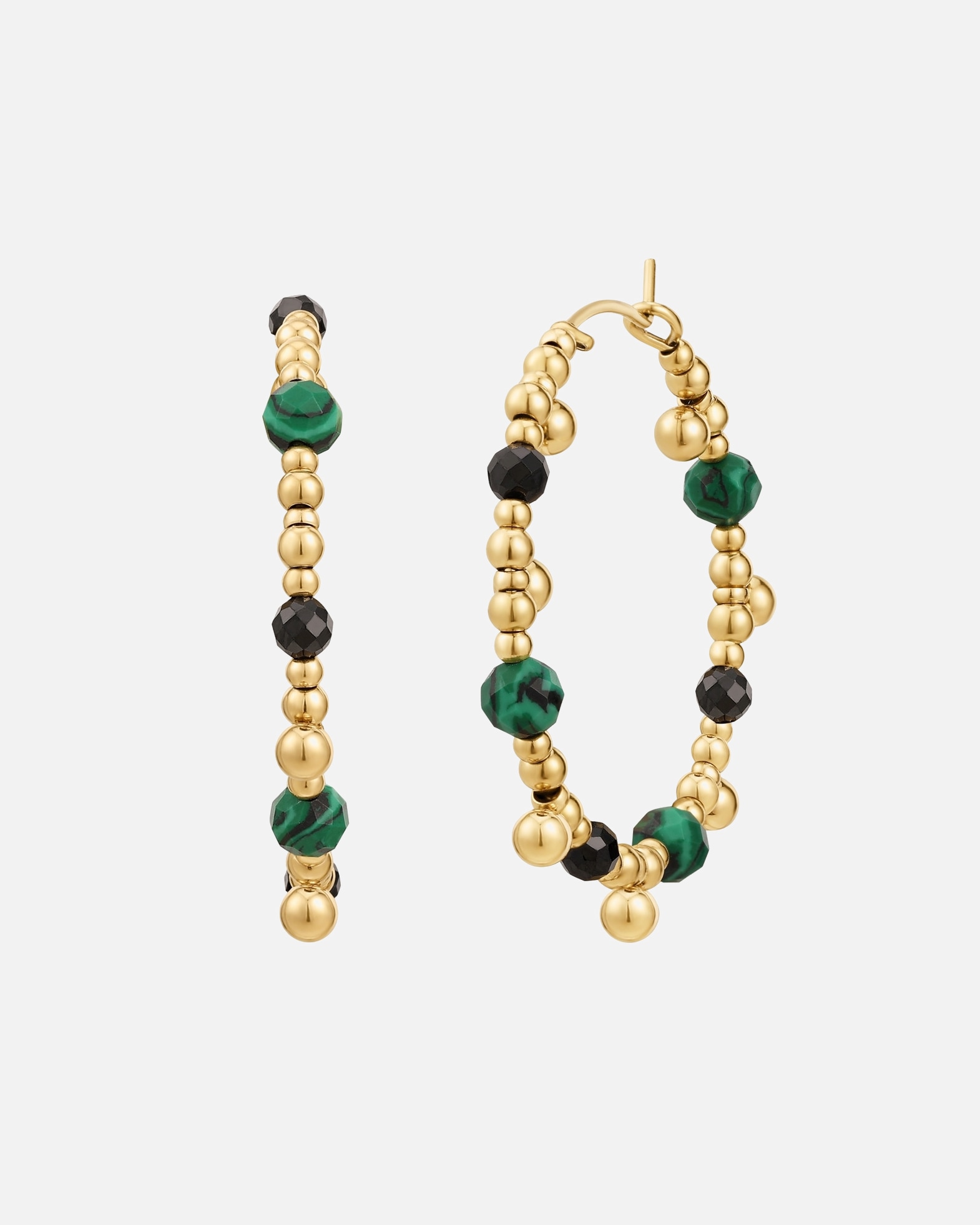 Créoles pour Femme Boucles d´oreilles en Acier inoxydable en Or jaune 37,1 mm