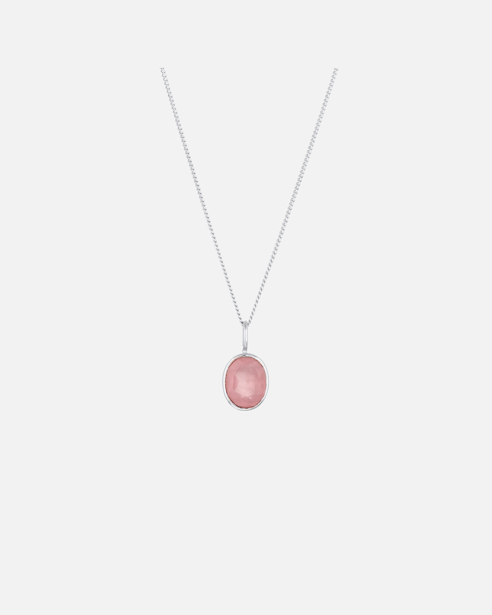 Collier pour Femme Elli Collier court avec pierre Quartz Rose 925 Sterling Silver silberfarben