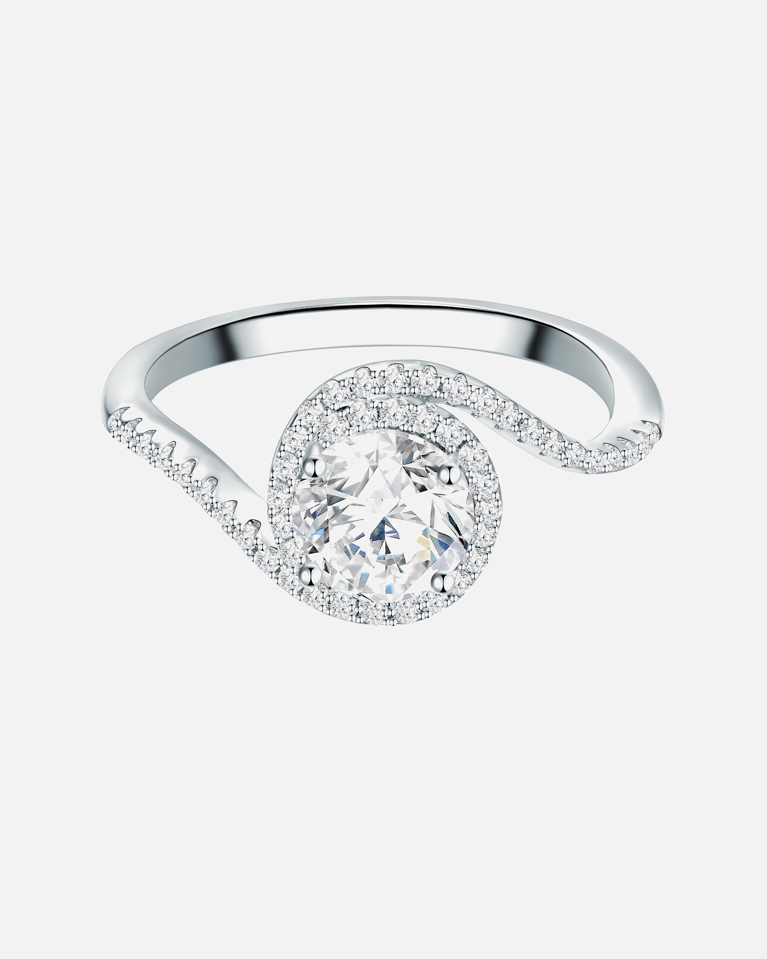 Bague pour Femme Trilani Bague en argent Argent sterling Oxyde de zirconium (CZ) en Argent 52