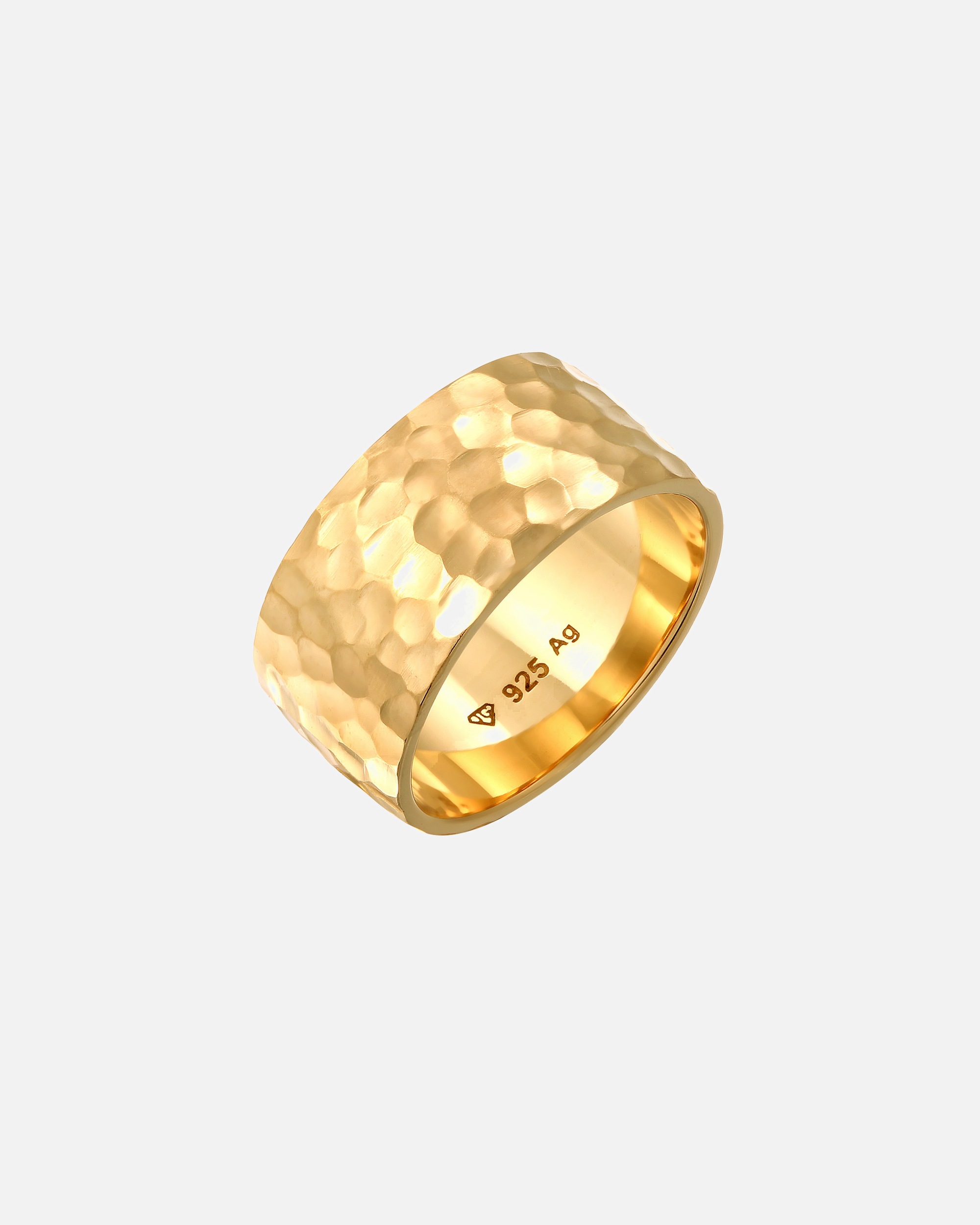 Bague pour Femme Elli Anneau Basic Martelé Tendance Argent 925 58