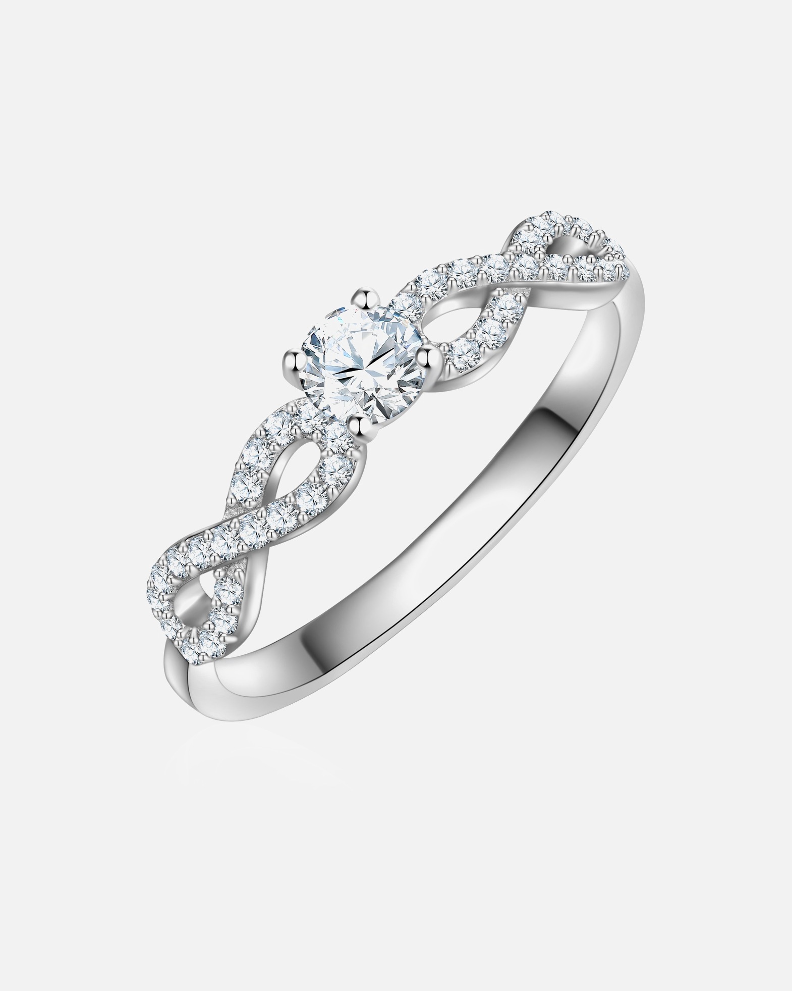 Bague pour Femme Trilani Bague en Argent Sterling en argent avec Zirconium 56