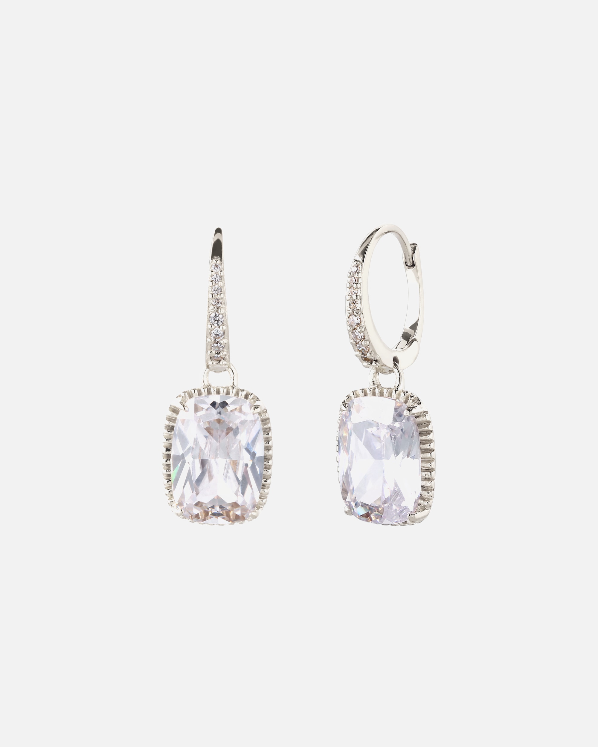 Boucles d'oreilles pour Femme Elli Créole Zirconia Blanc 925 Sterling Silver silberfarben